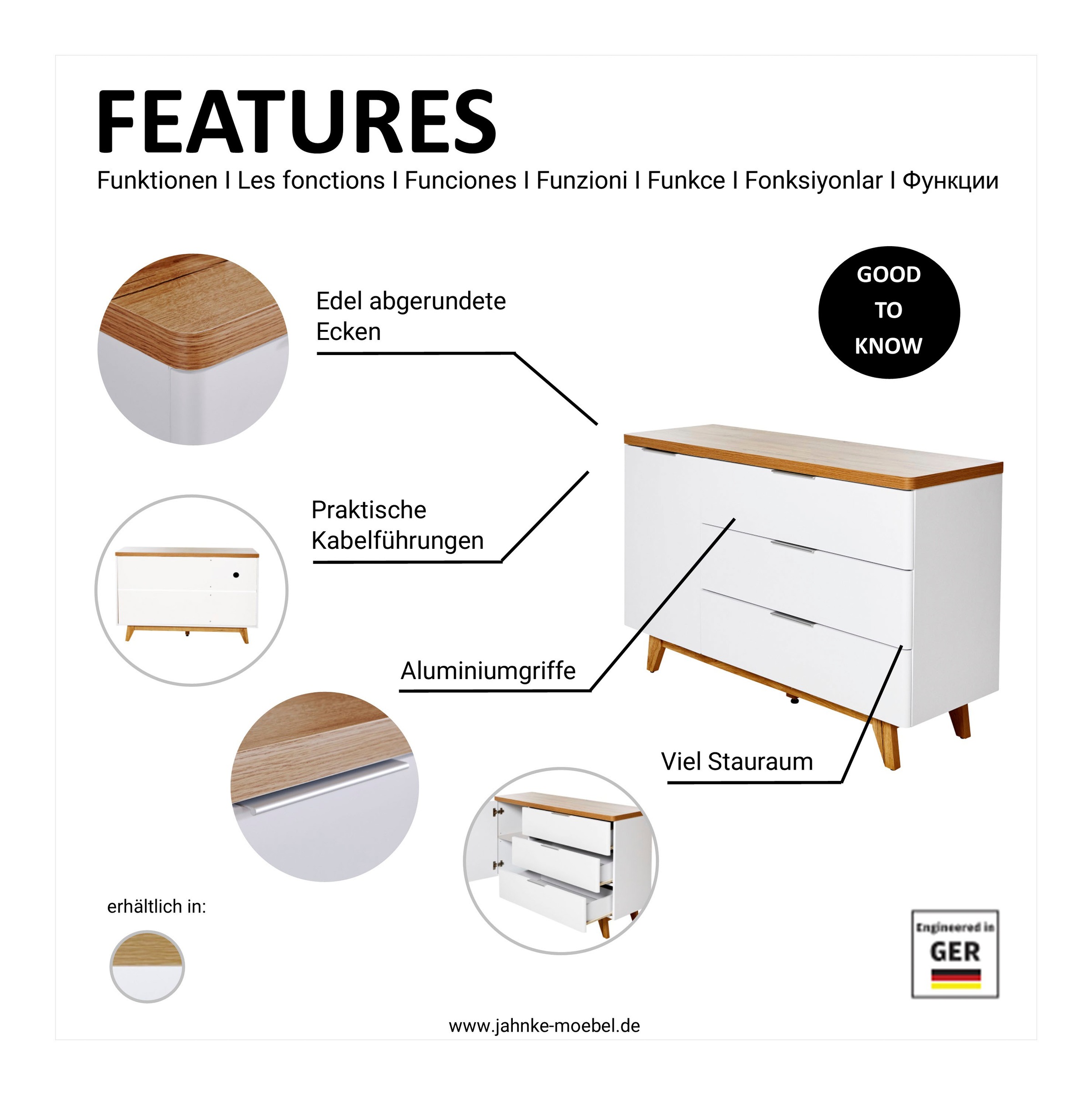 Jahnke Sideboard »LIBRE«, Breite ca. 120 cm