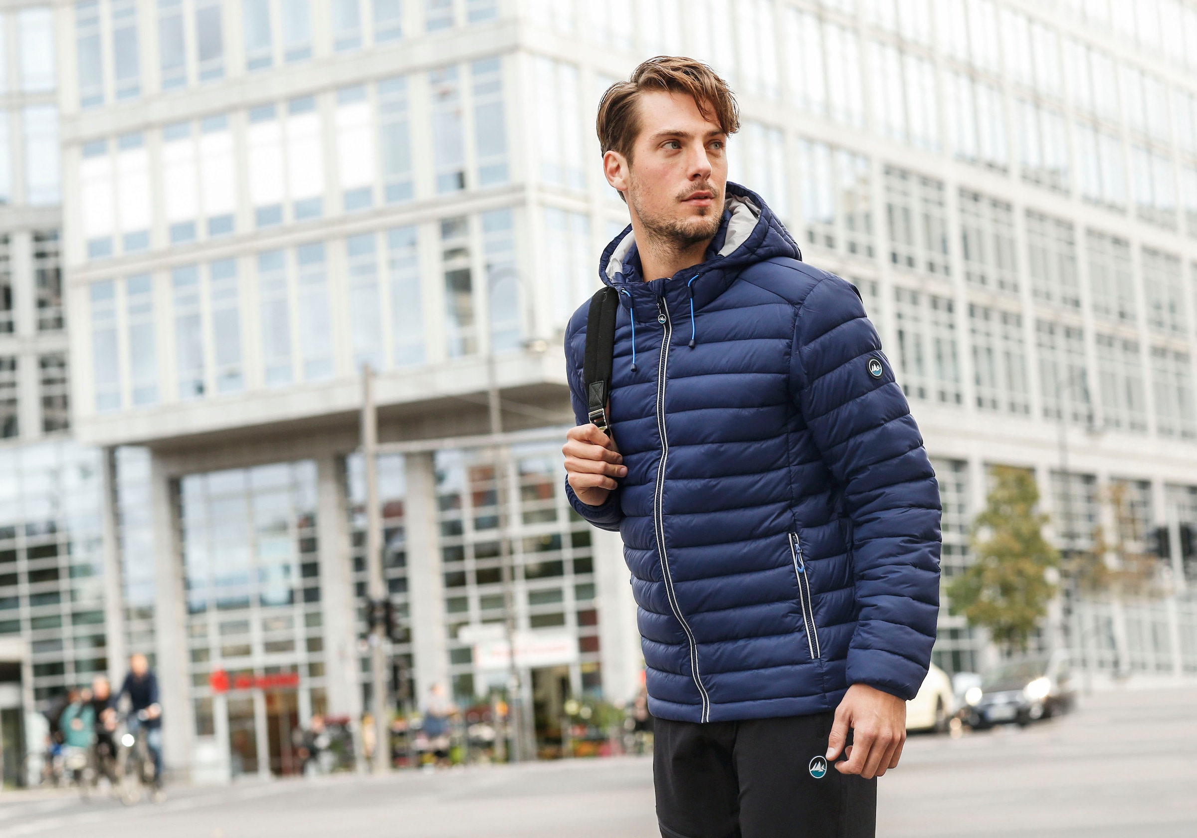 Polarino Steppjacke mit Kapuze Atmungsaktiv, winddicht, wasserabweisend