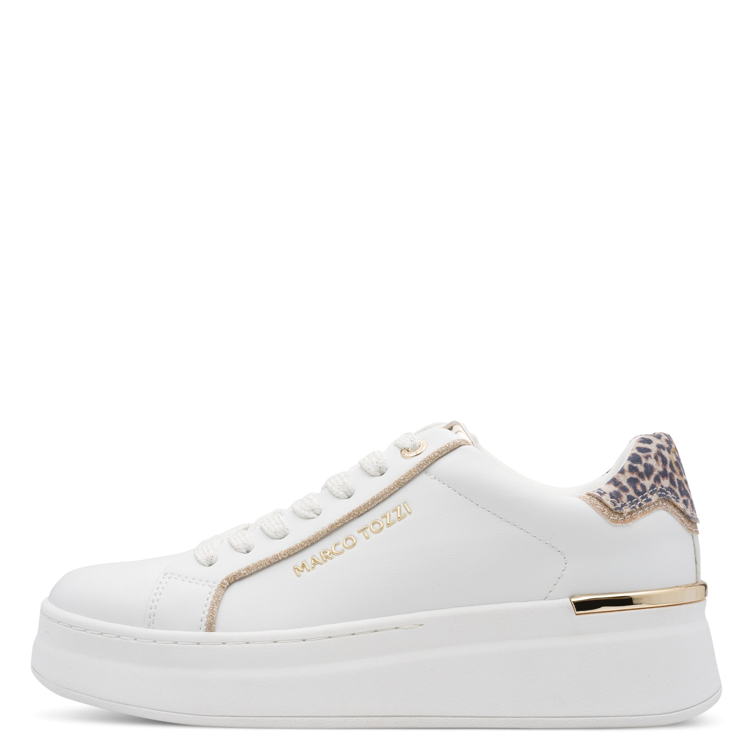 MARCO TOZZI Plateausneaker  Freizeitschuh, Halbschuh, Schnürschuh mit Kontrastbesatz