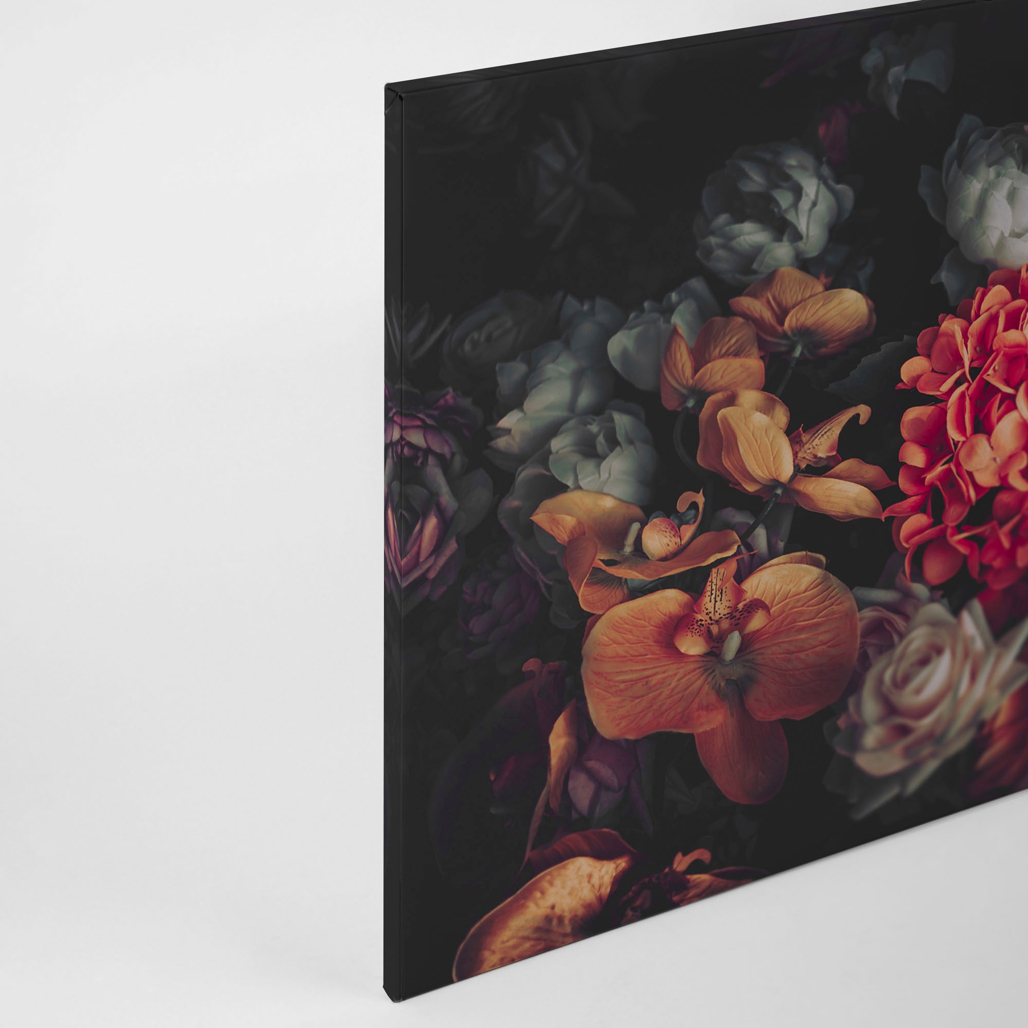 A.S. Création Leinwandbild »Romantic Flower«, Kunst-Blumen-Kinder, (1 St.), Romantische Blumen, Rosen Keilrahmen Leinwand-Bild Wohnzimmer modern