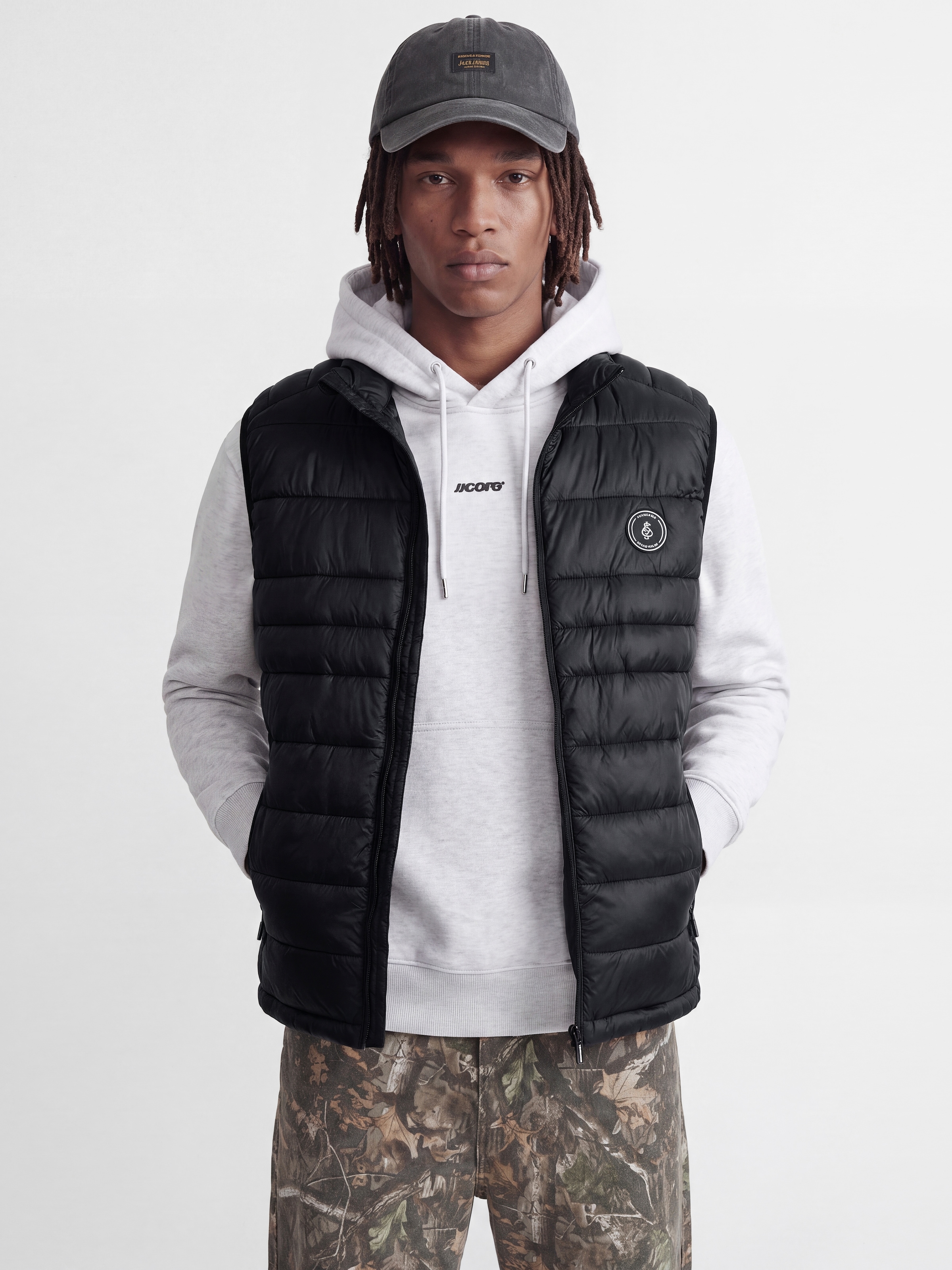 Jack & Jones Steppweste »JJEKINGSLEY LIGHT BODYWARMER COLLAR NOOS« Kunstfaser, regular fit