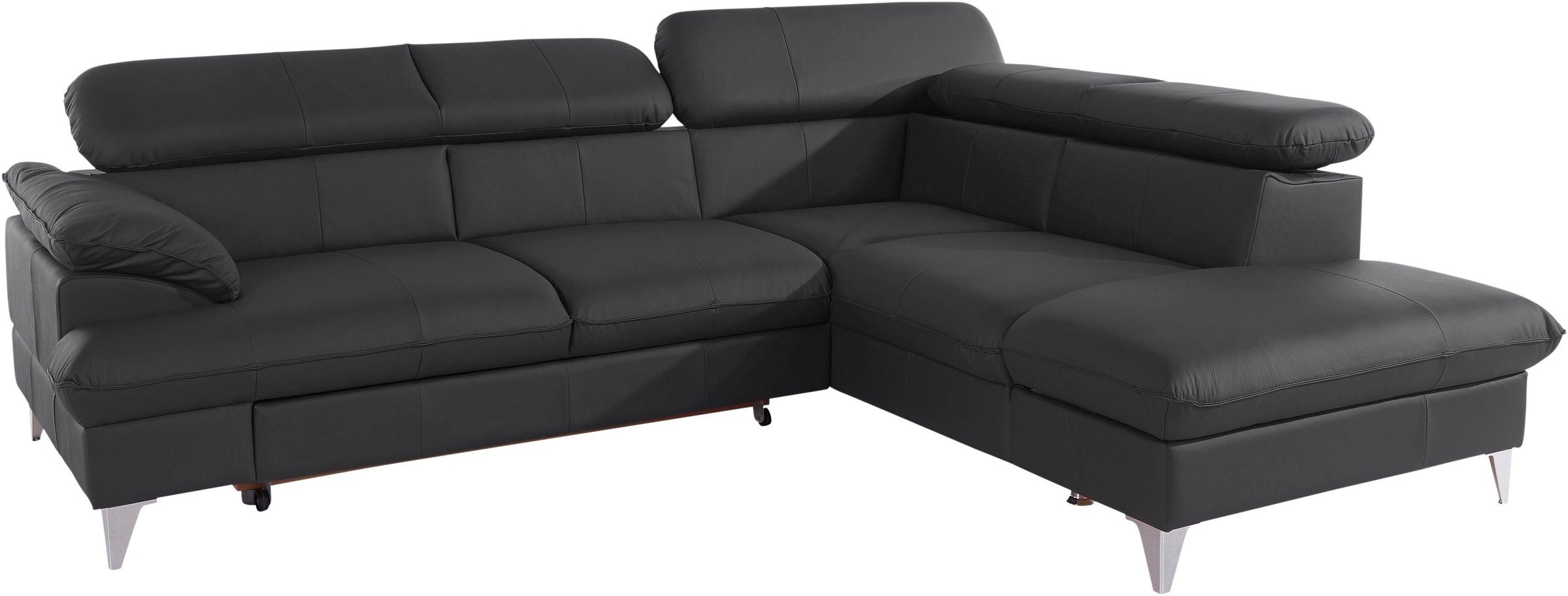 COTTA Polstergarnitur »Caluso L-Form«, Set bestehend aus: Ecksofa mit Kopfteilverstellung & Hocker