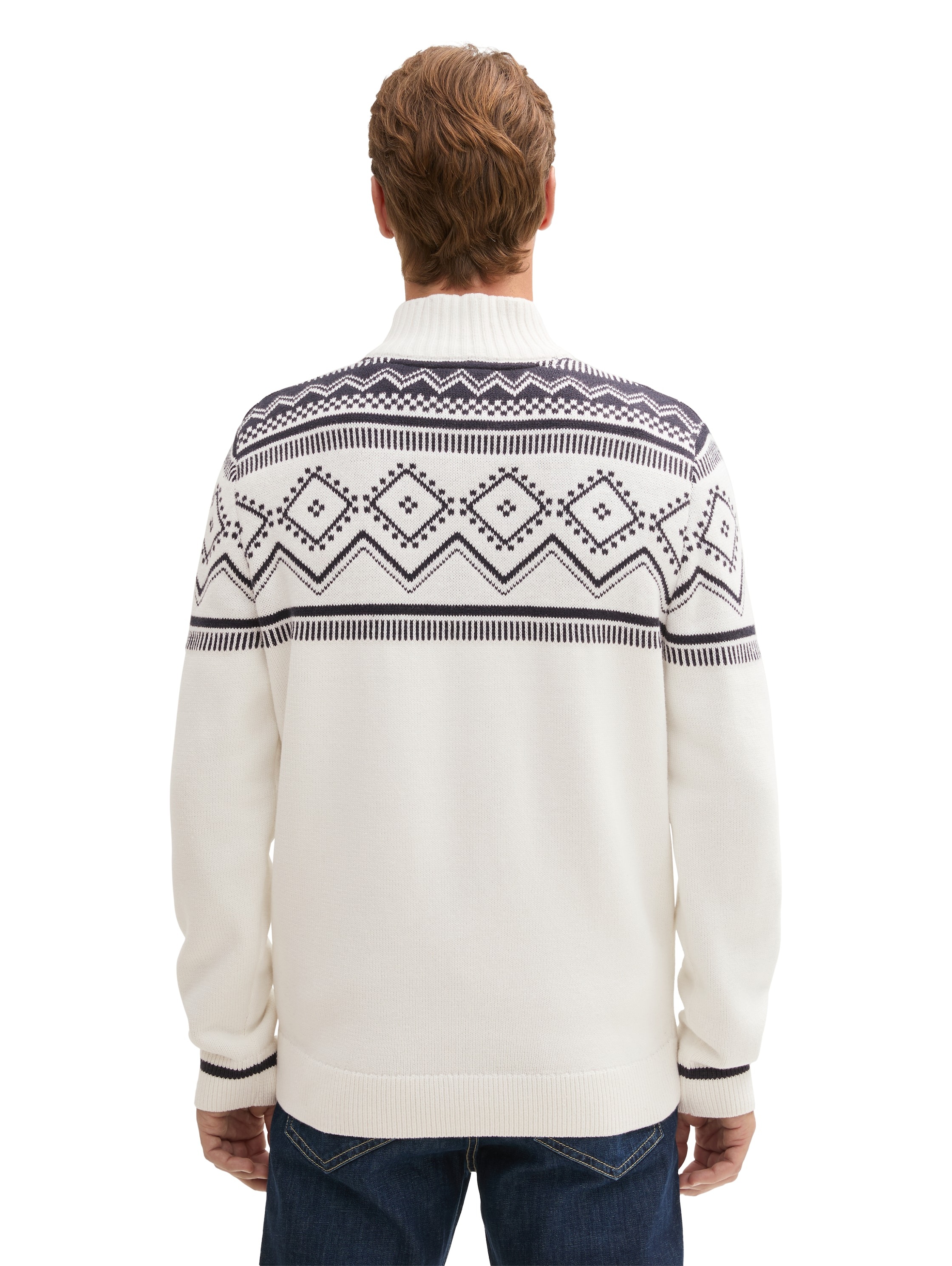 TOM TAILOR Troyer, mit Fair Isle Muster