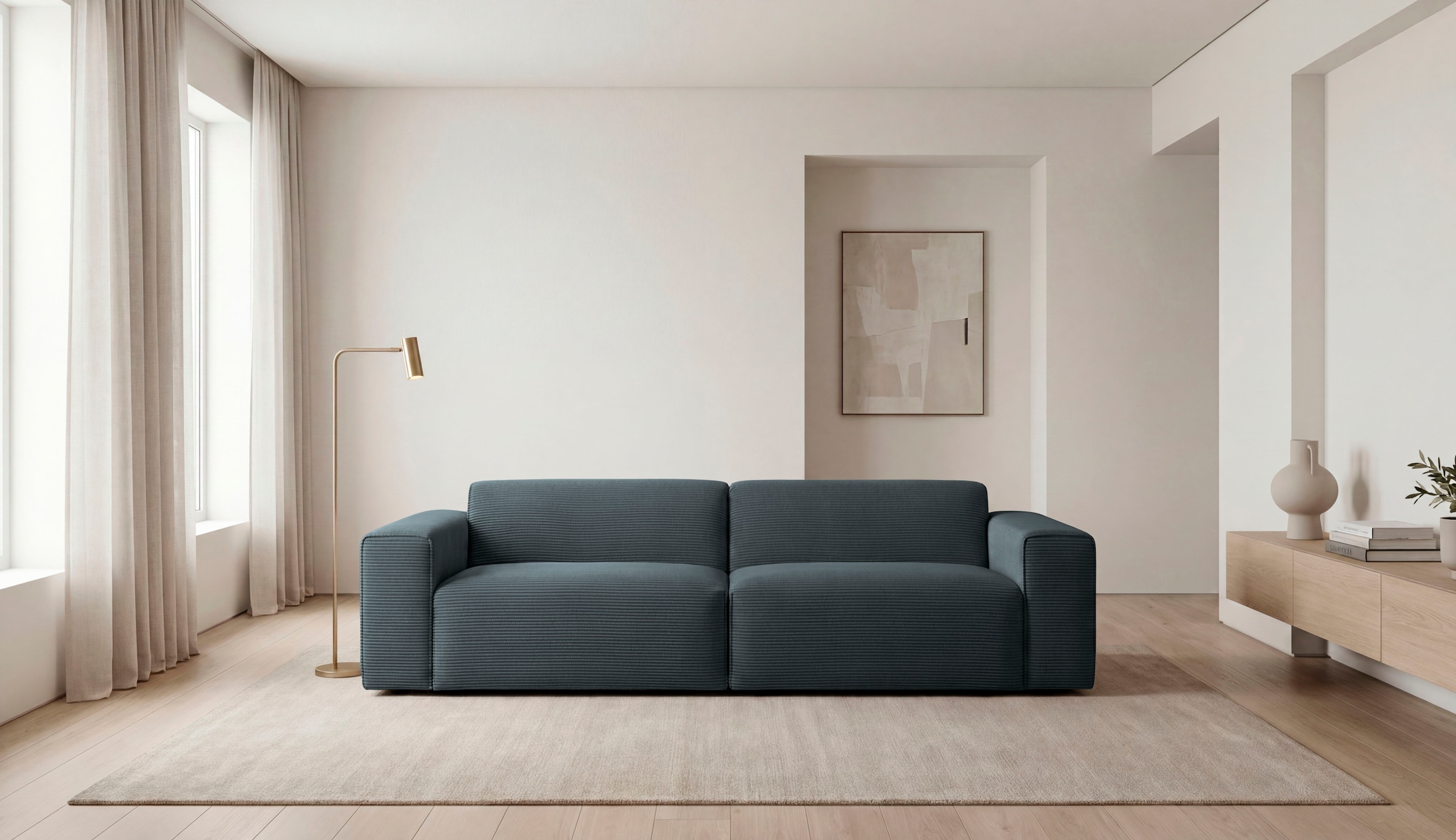 OTTO home 3-Sitzer »Clayton Breite 248 cm« in einem trendigen Cord-Bezug, verschiedene Kombinationen verfügbar