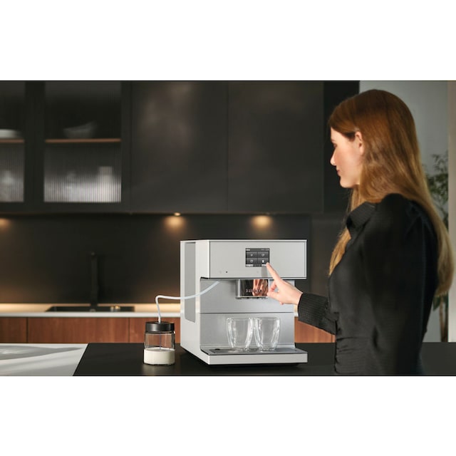 Miele Kaffeevollautomat CM7350 Brillantweiß, 2,2l Tank, Kegelmahlwerk  online bestellen