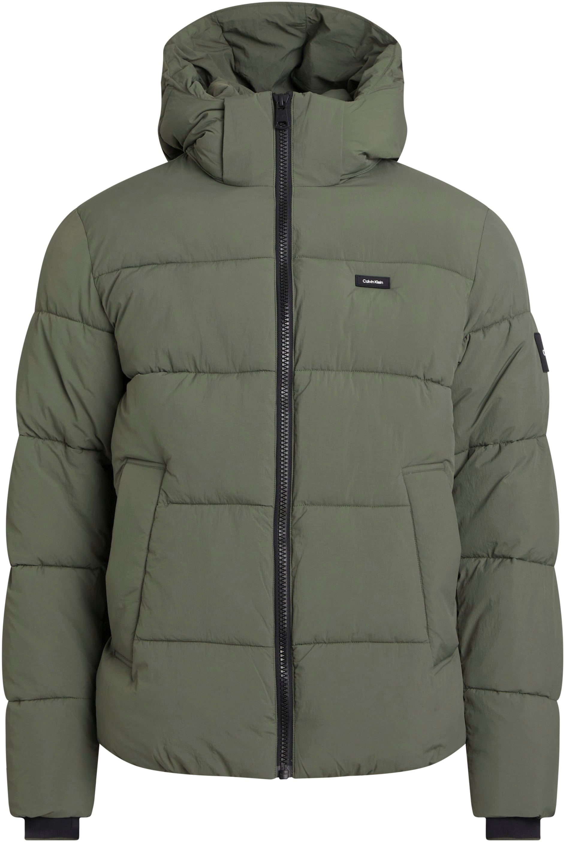 Calvin Klein Big&Tall Steppjacke »BT_CRINKLE NYLON PUFFER JACKET«, mit Kapuze, mit Markenlabel