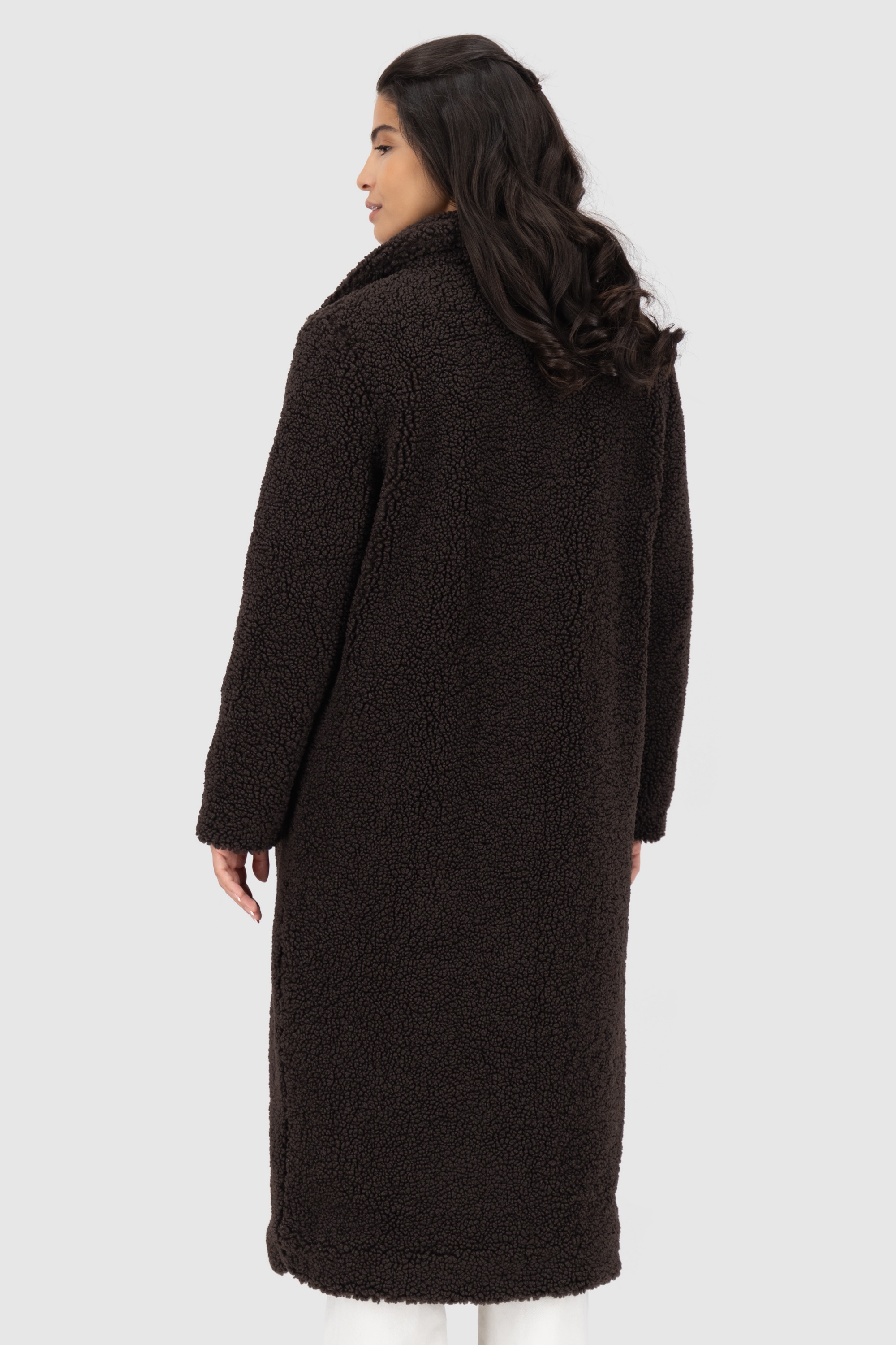 Alife & Kickin Winterjacke »Damen HariAK A«, Kuscheliger langer Teddy Wintermantel in lässiger Schnittform