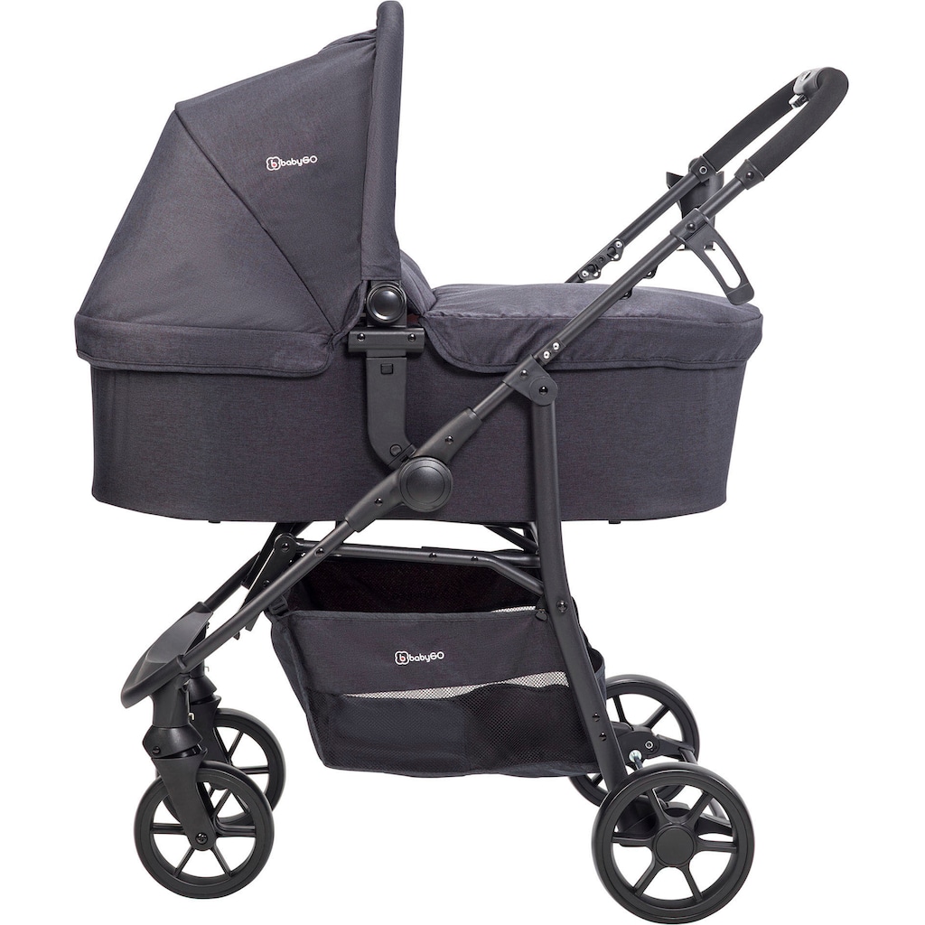 BabyGo Kombi-Kinderwagen »Style - 3in1, schwarz/lila«