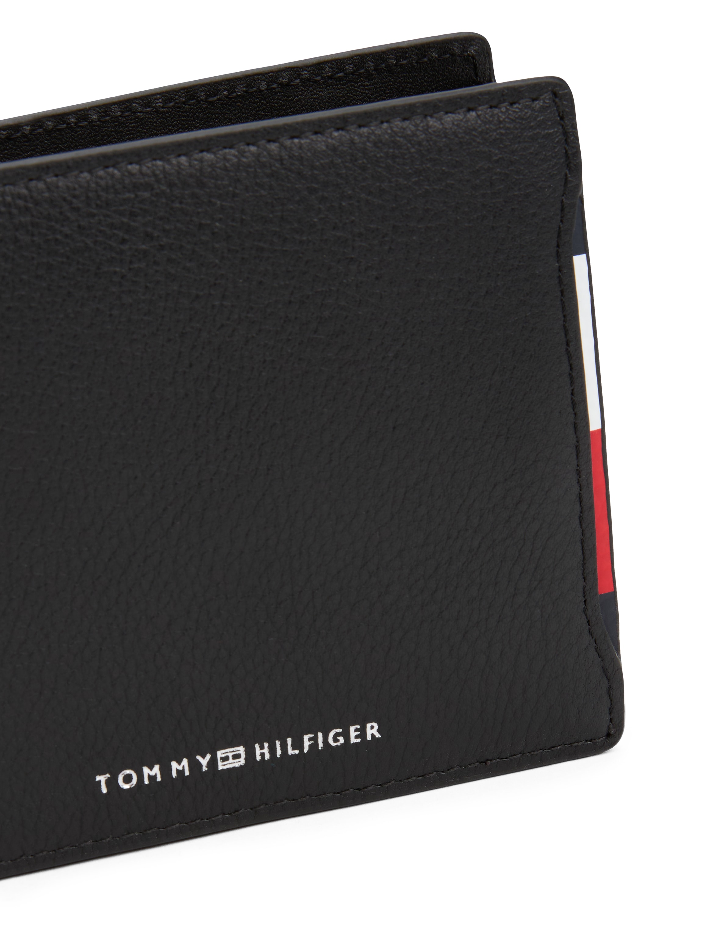 Tommy Hilfiger Geldbörse »TH CENTRAL CC FLAP AND COIN«, Men Geldbeutel, Portemonnaie mit Streifen in Tommy Farben