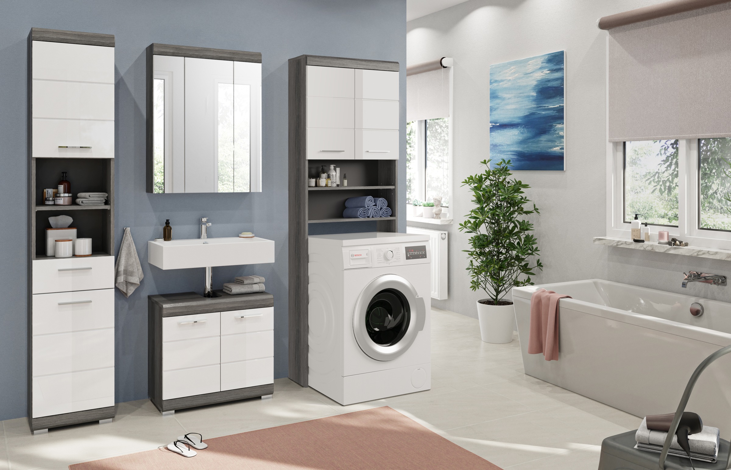 INOSIGN Badmöbel-Set »Siena, 4 teilig, bestehend aus:« Set, TOPSELLER!, 4 S günstig online kaufen