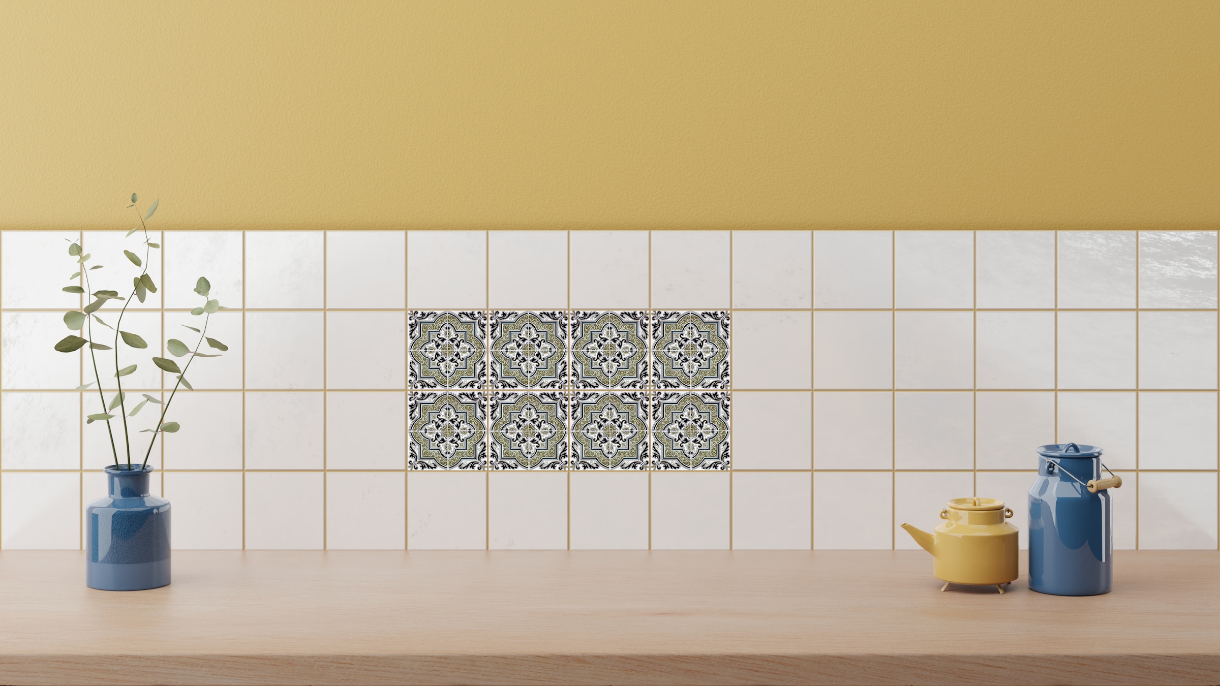 Home affaire Fliesenaufkleber »Ornamente« Stickerfliesen, selbstklebend, Sticker, 12er Set