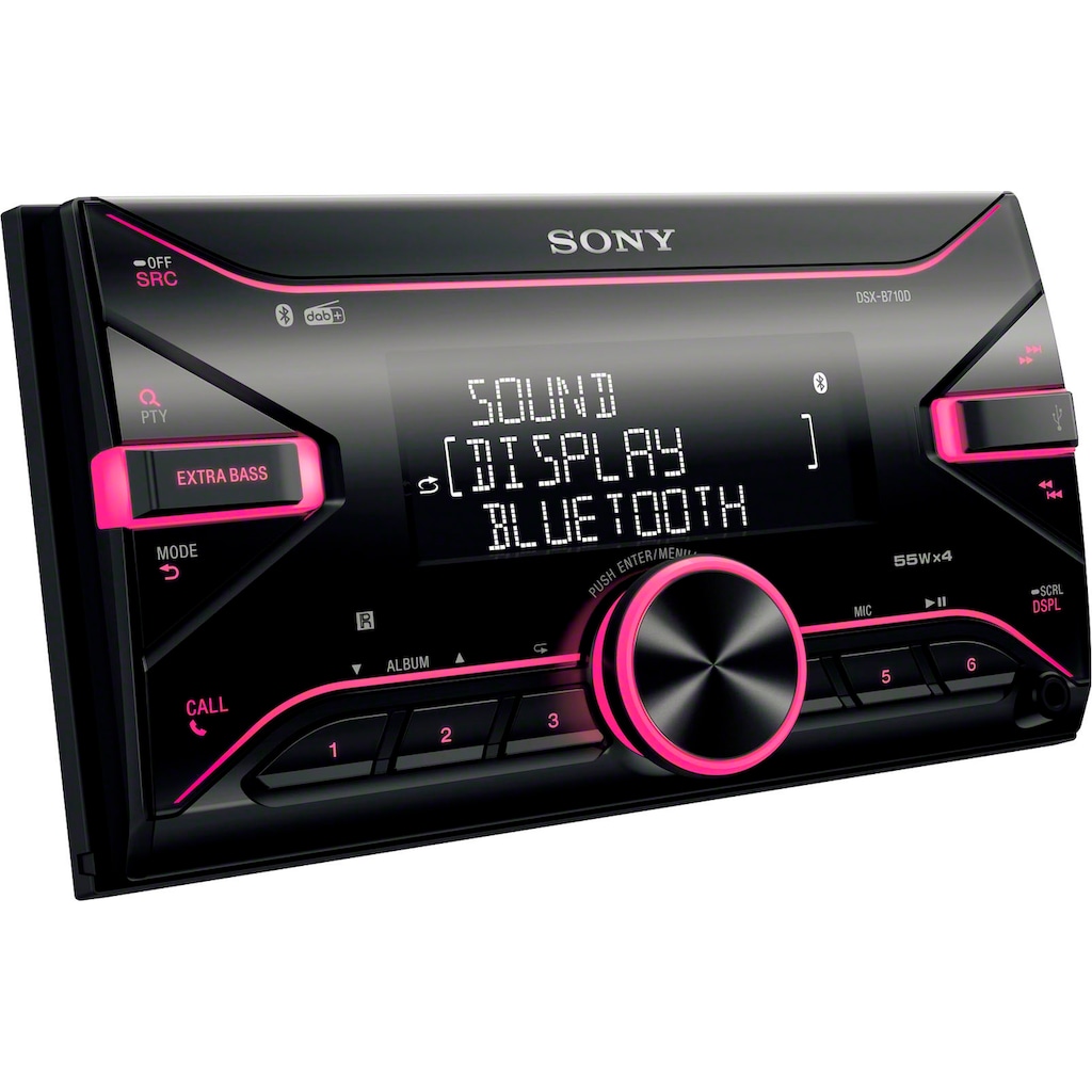 Sony Autoradio »DSXB710KIT«, (Bluetooth Digitalradio (DAB+)-FM-Tuner 55 W)