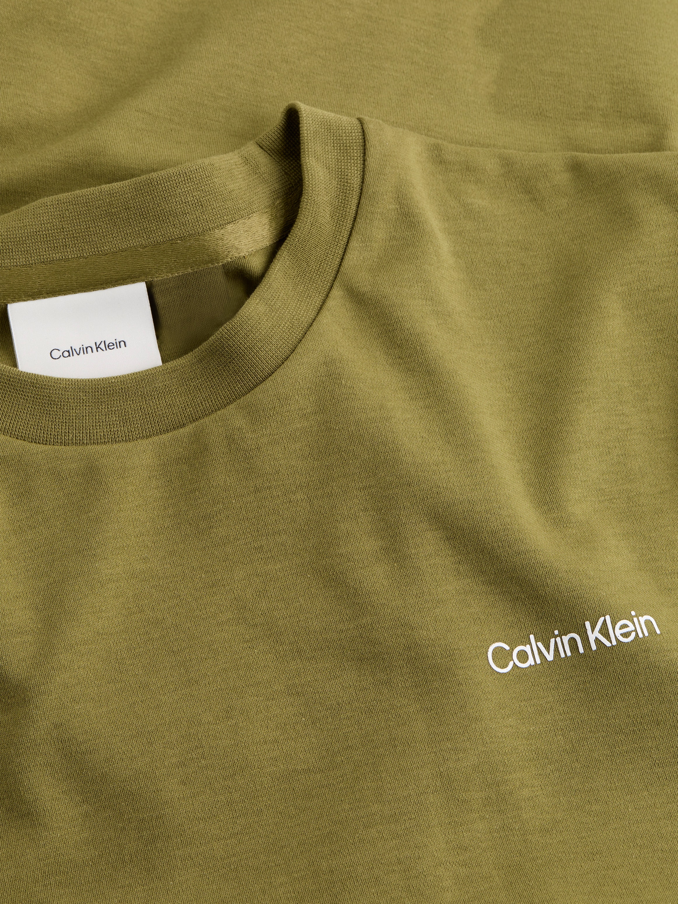 Calvin Klein T-Shirt »Micro Logo«, aus dickem Winterjersey, mit Logoprint