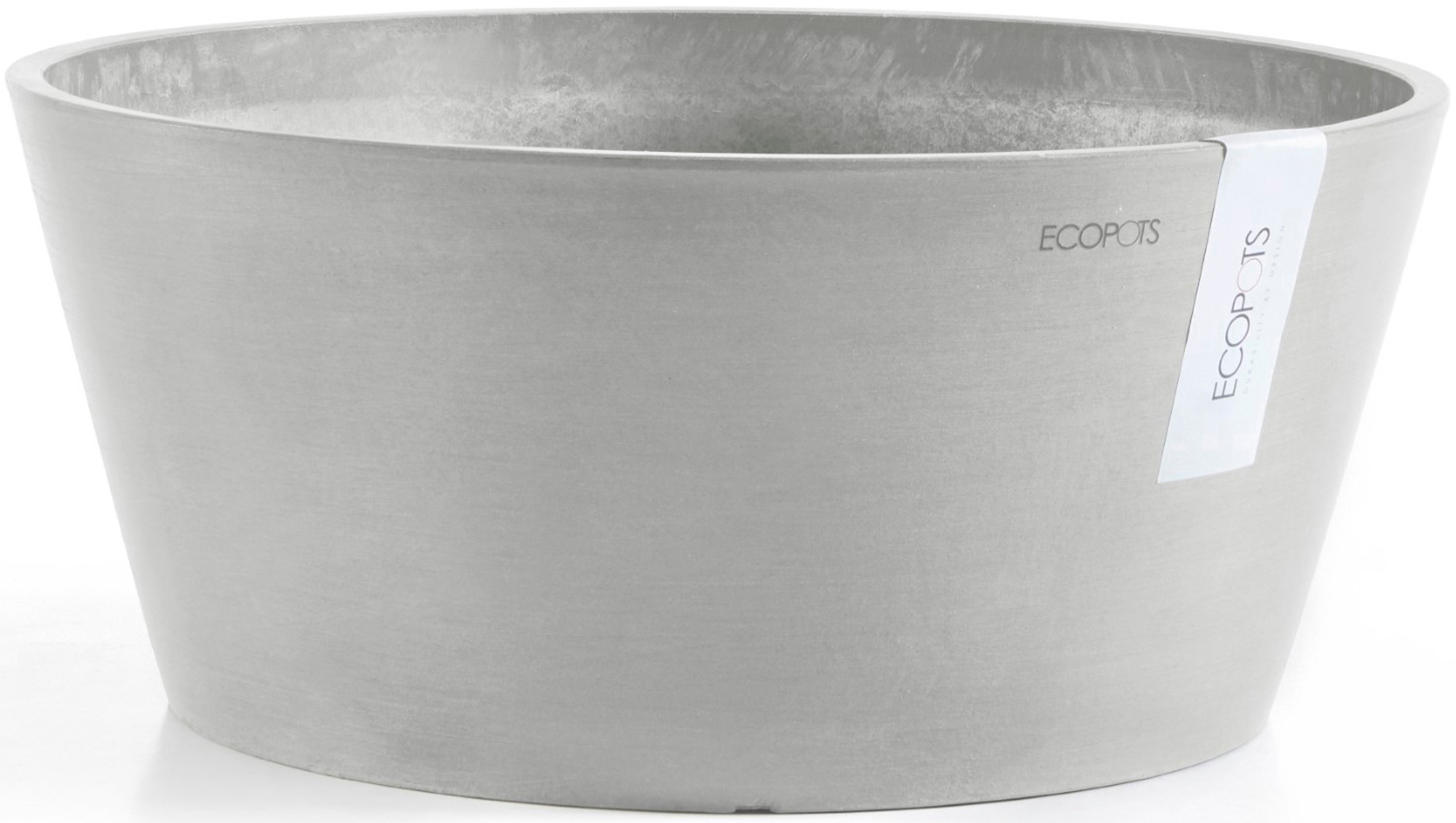 ECOPOTS Blumentopf »Frankfurt 30 Weißgrau« für innen und außen: frostsicher, bruchsicher und lichtbeständig