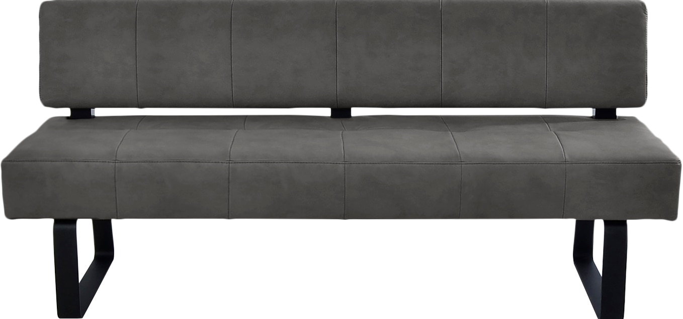 K+W Komfort & Wohnen Polsterbank »Spider II«, Sitzsteppung, bequem durch Sandwichbauweise, Metallkufe in schwarz
