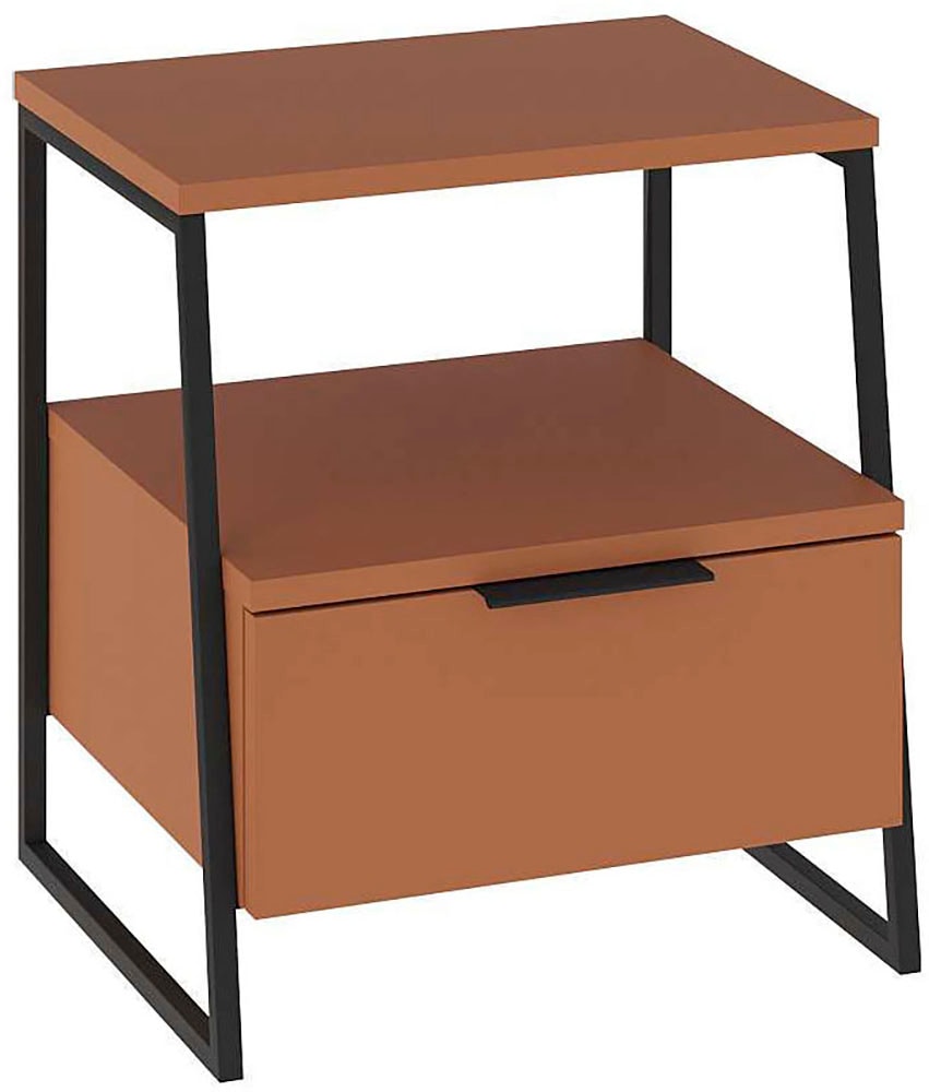 Decortie Nachttisch »PAL NACHTTISCH MIT SCHUBLADEN«, (Packung, 1 St.), Naturfreundlich, Leichte Montage, Lagerung, Platzsparend