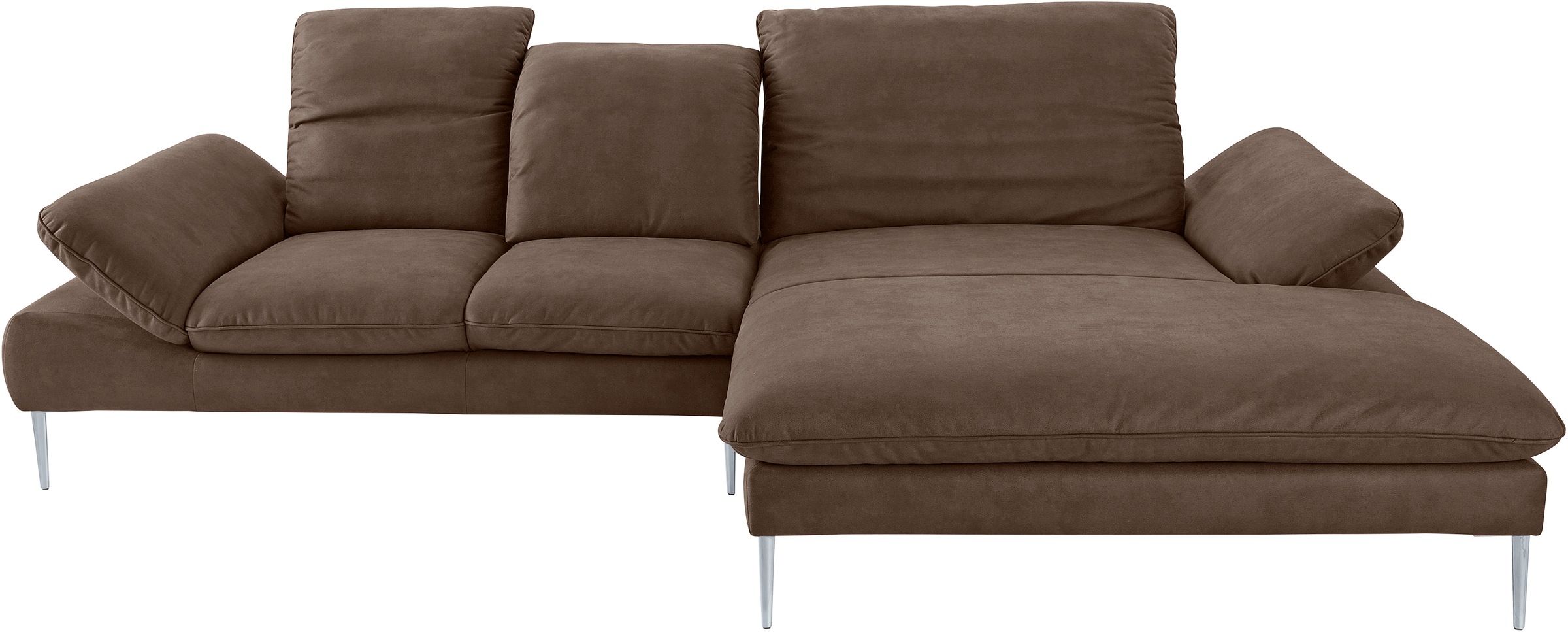W.SCHILLIG Ecksofa »enjoy&MORE, Designsofa, elegant und bequem, L-Form«, mit Sitztiefenverstellung, Füße silber matt, Breite 310 cm