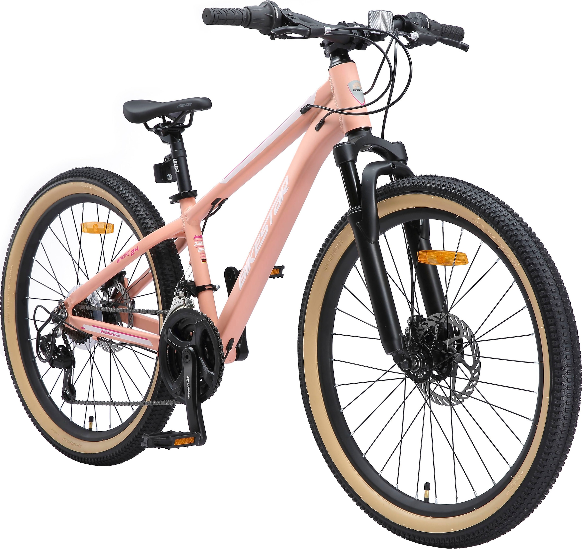 Bikestar Jugendfahrrad, 21 Gang, Shimano, RD-TY21 Schaltwerk, Kettenschaltung