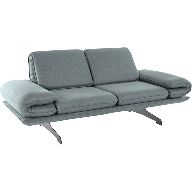 DOMO collection 2-Sitzer »New York«, wahlweise mit Armlehnen- und  Rückenfunktion, mit Kufenfüßen aus Metall auf Rechnung bestellen