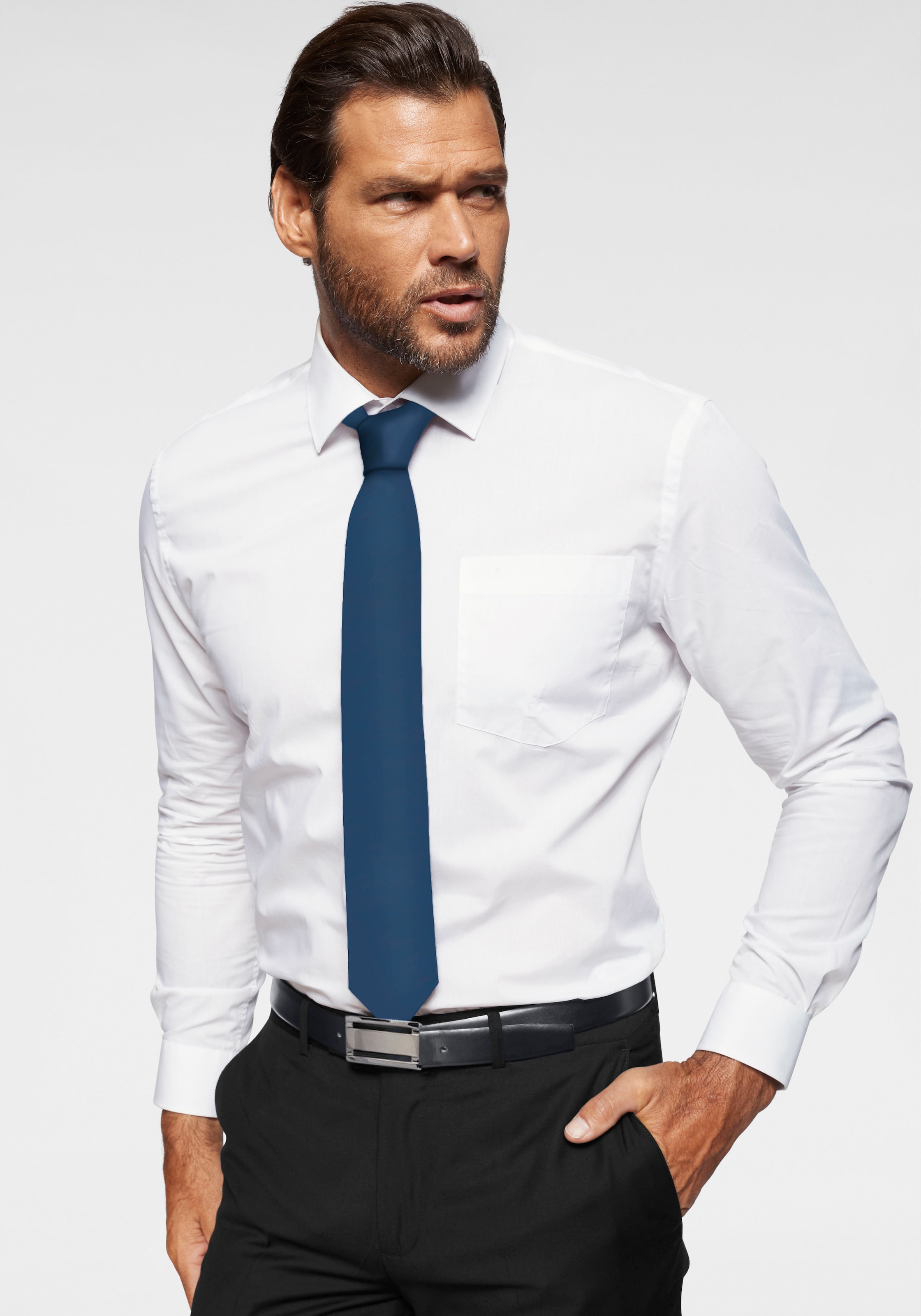 Man's World Ledergürtel, mit eleganter Koppelschließe bis Größe 145 - NEW