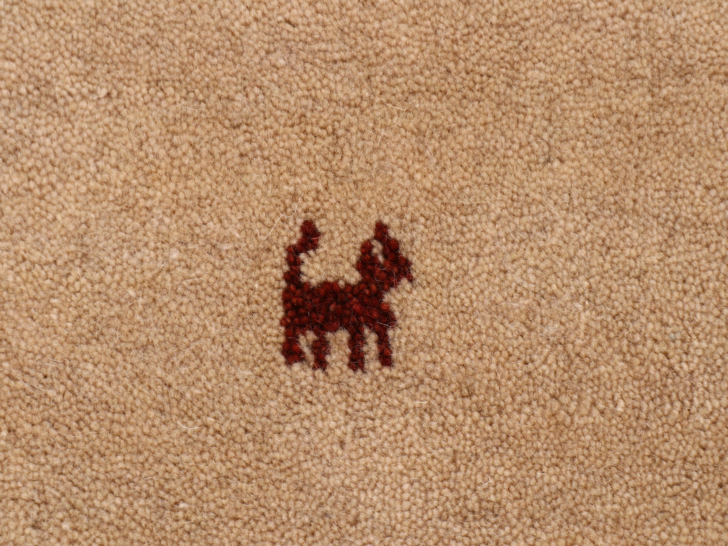 carpetfine Wollteppich »Gabbeh Uni«, rund, 15 mm Höhe, reine Wolle handgewebt, Gabbeh Tiermotiv warmes Raumklima viele Größen