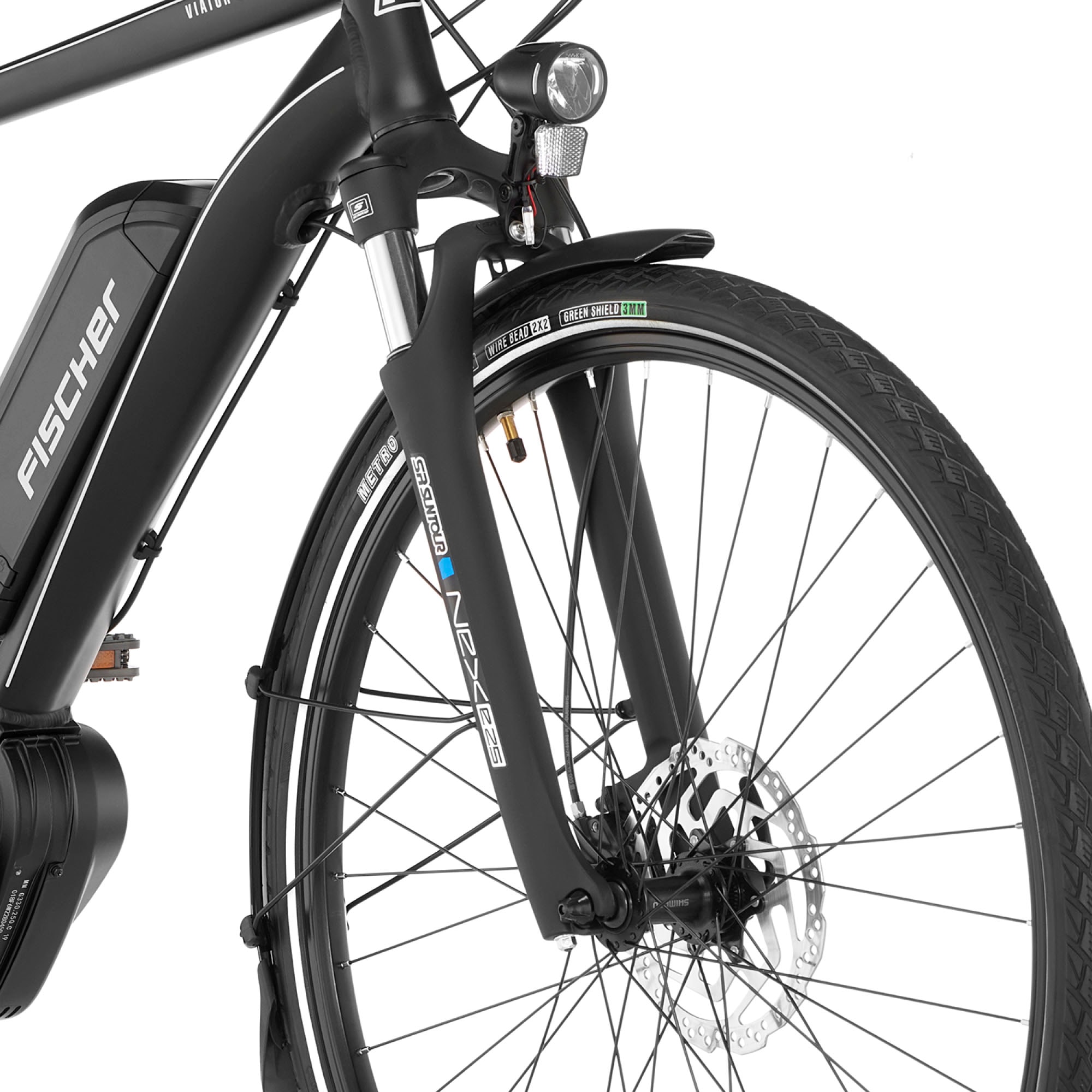 FISCHER Fahrrad E-Bike »VIATOR 3.0 Herren 55«, 8 Gang, Shimano, Acera, Mittelmotor 250 W, (mit Faltschloss), Pedelec, Elektrofahrrad für Damen u. Herren