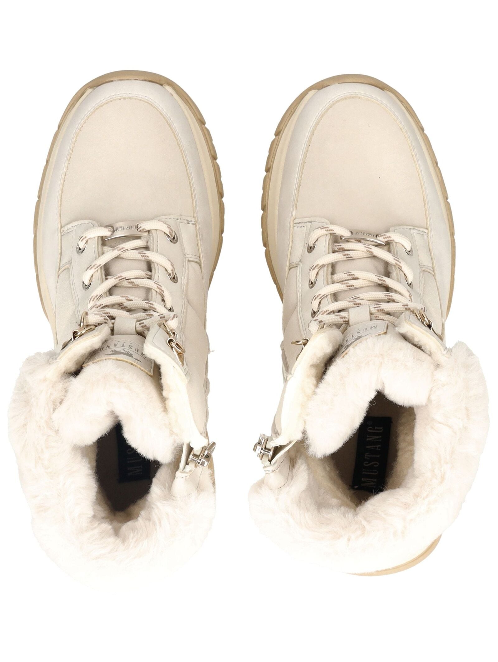 Mustang Shoes Schnürstiefelette »Mustang Shoes Stiefelette Lederimitat/Textil«