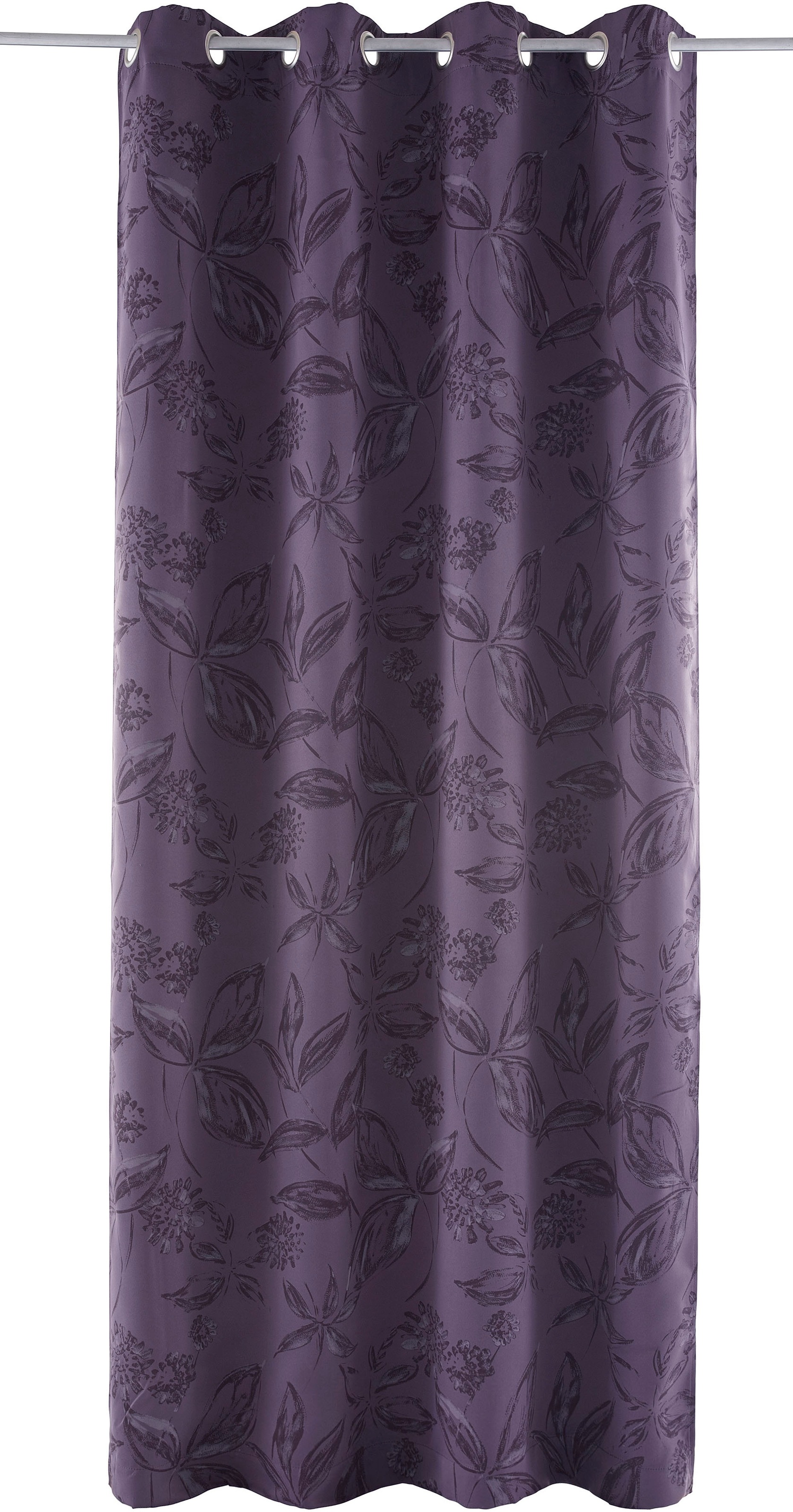 my home Vorhang »FLOWER« Ösen 1 Stk. tlg. Maß: 135 x 235cm, monochrom, in v günstig online kaufen