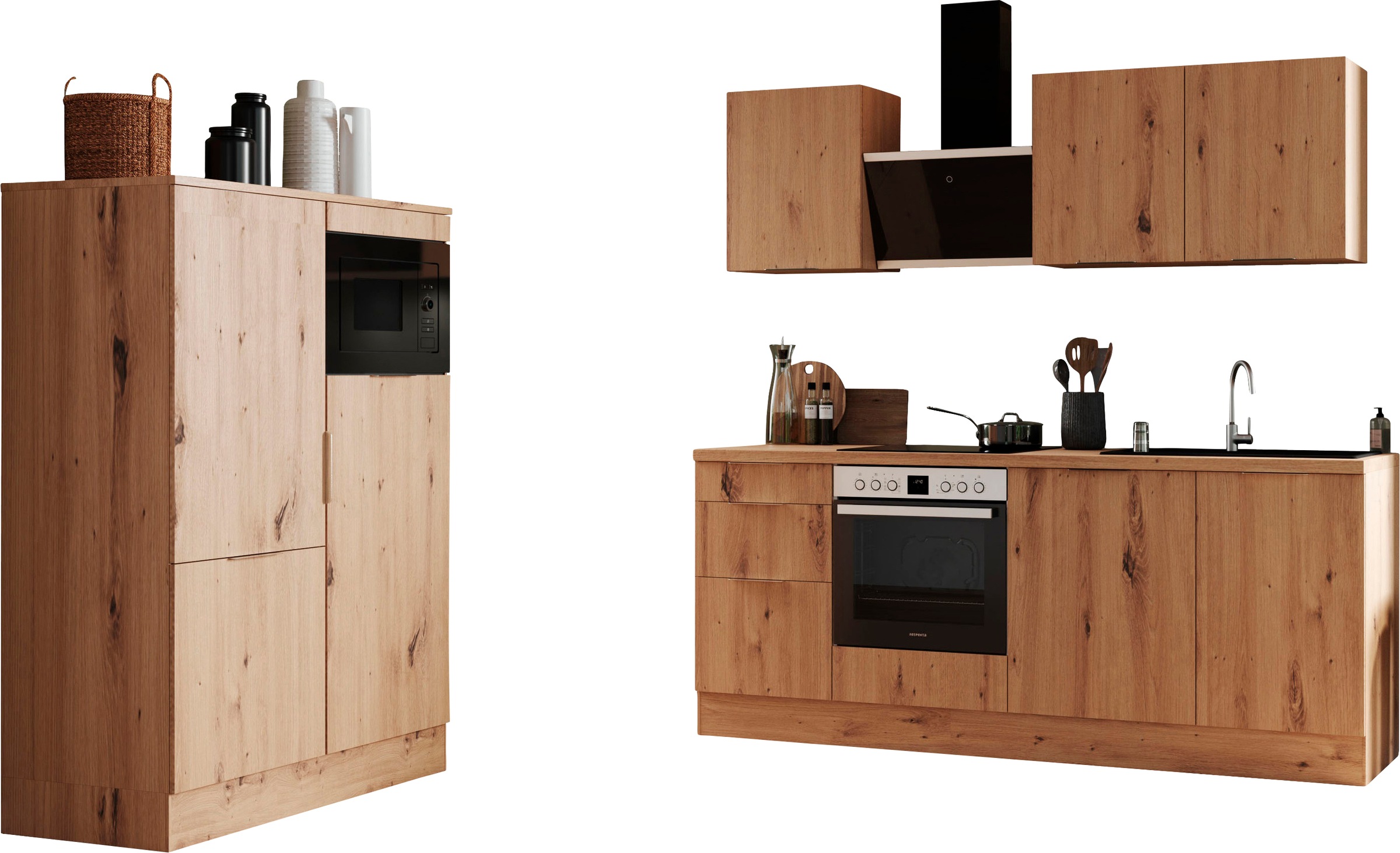 Respekta Selection Küchenzeile Elisabeth RS340AAH 340 cm Artisan Eiche Nach günstig online kaufen