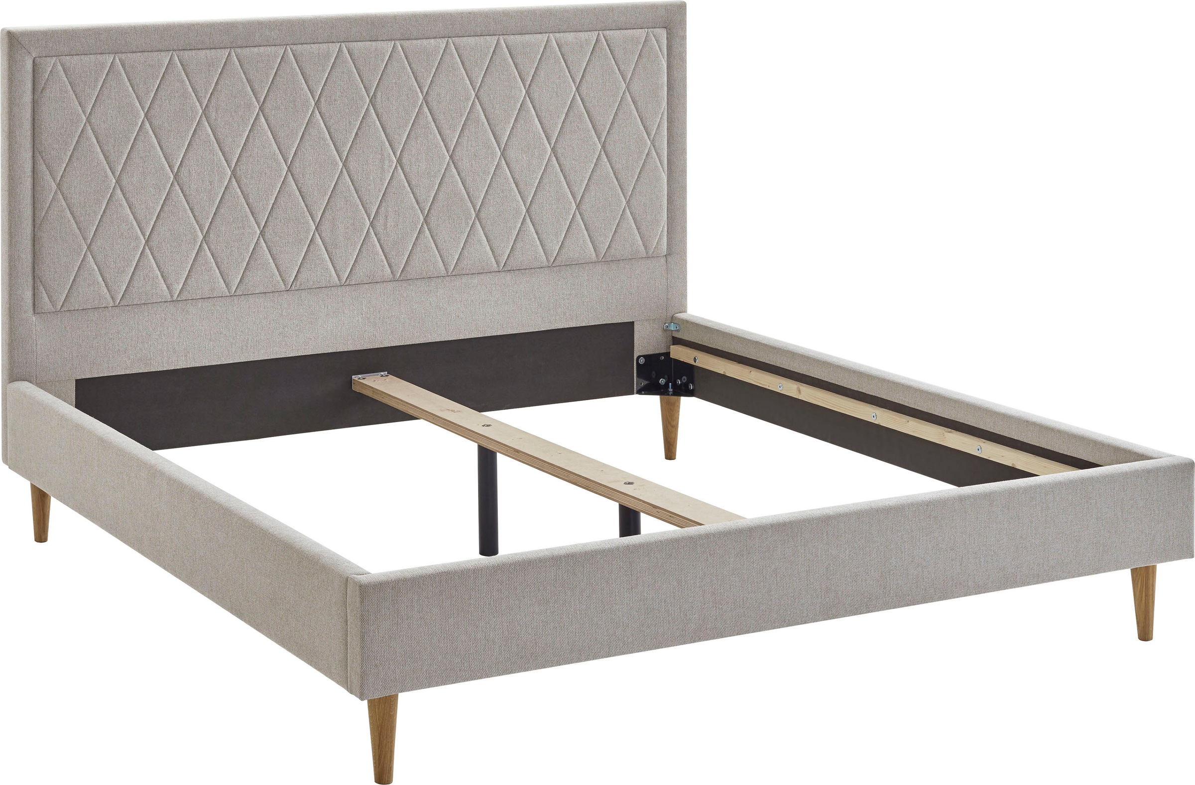 ATLANTIC home collection Polsterbett "Paulin" mit gestepptem Kopfteil günstig online kaufen