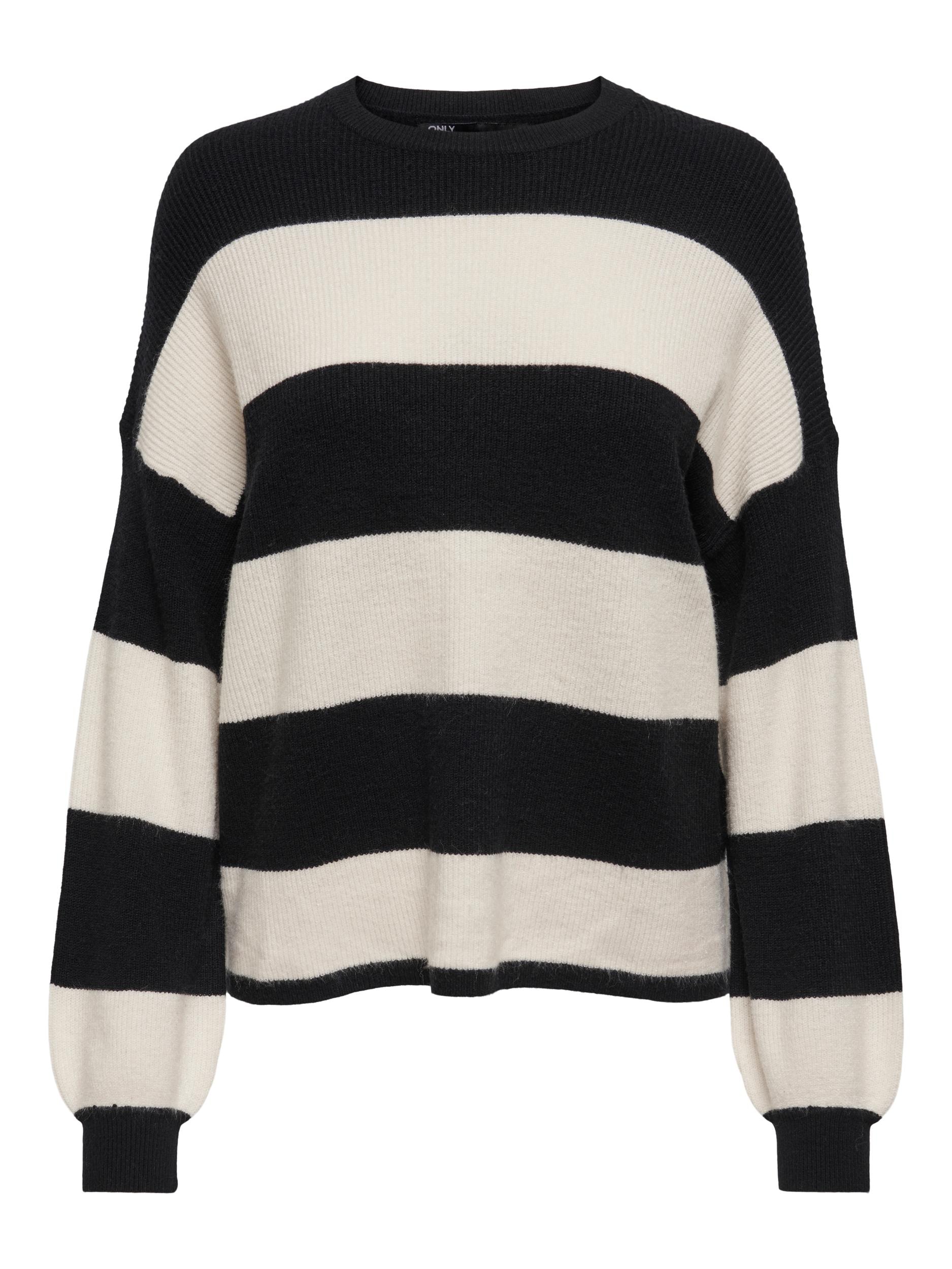 ONLY Strickpullover »ONLATIA L/S STRIPE PULLOVER KNT NOOS«, mit dem auffälligen Streifenmuster
