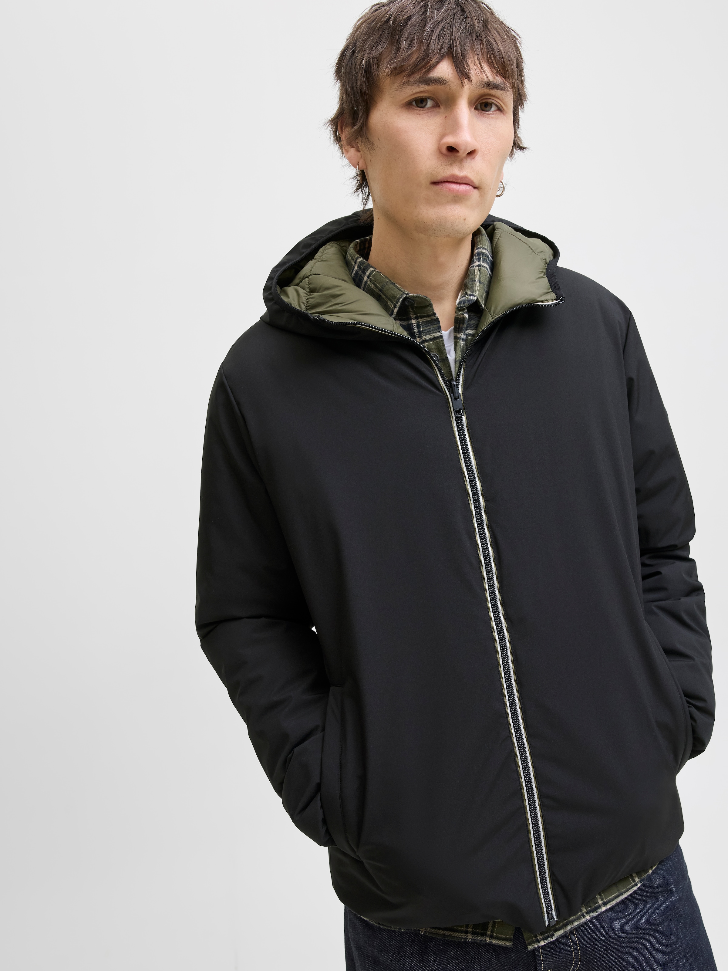 Jack & Jones PlusSize Outdoorjacke »JJEBROOK REVERSIBLE JACKET SN PLS«, mit Kapuze