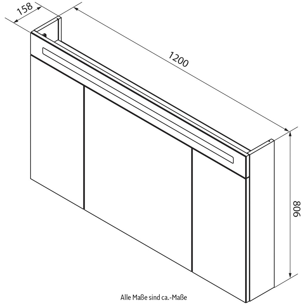 FACKELMANN Spiegelschrank »CL 120 - Ulme-Madera«