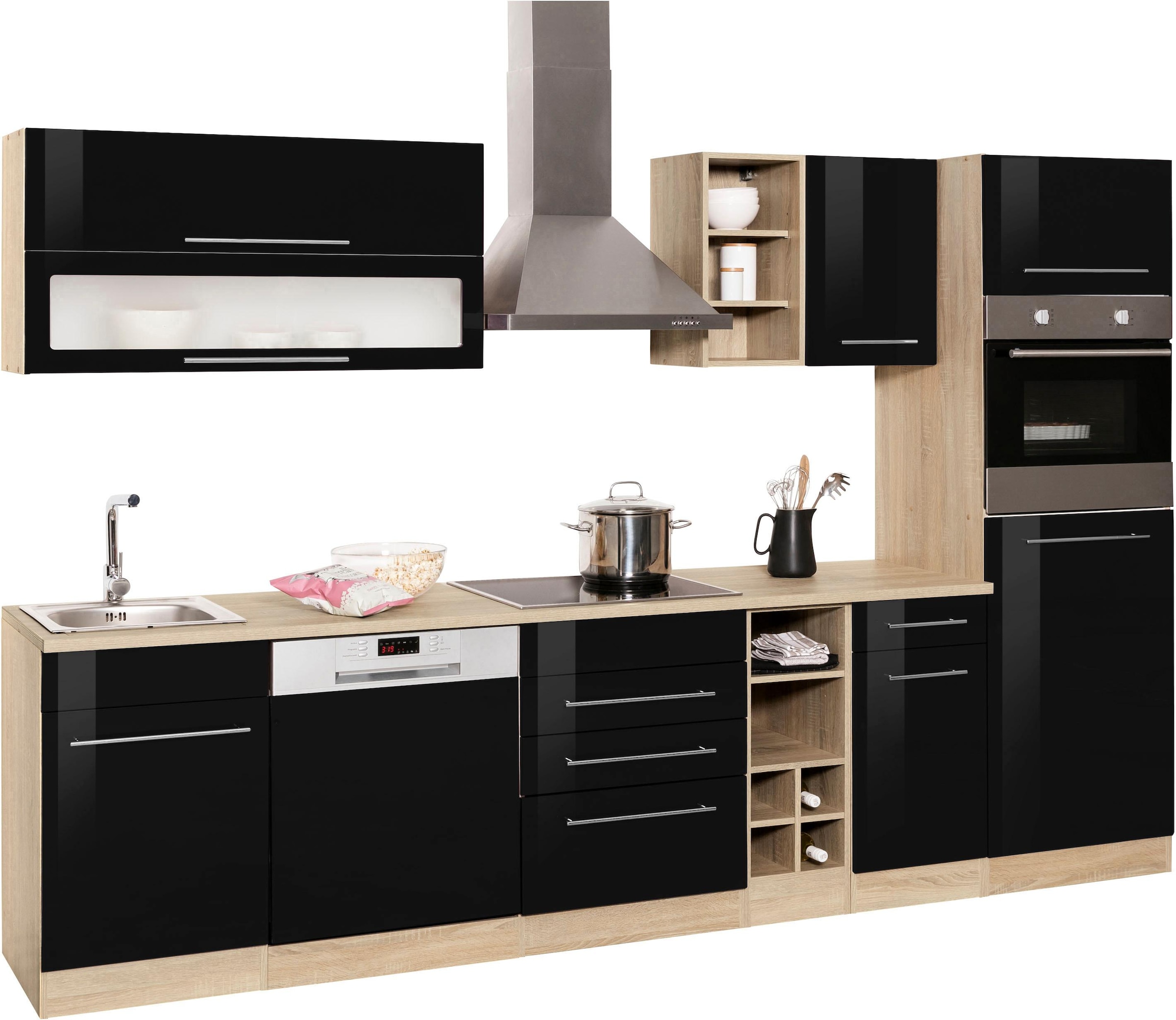 KOCHSTATION Küchenzeile »KS-Eton« mit E-Geräten, Breite 300 cm günstig online kaufen