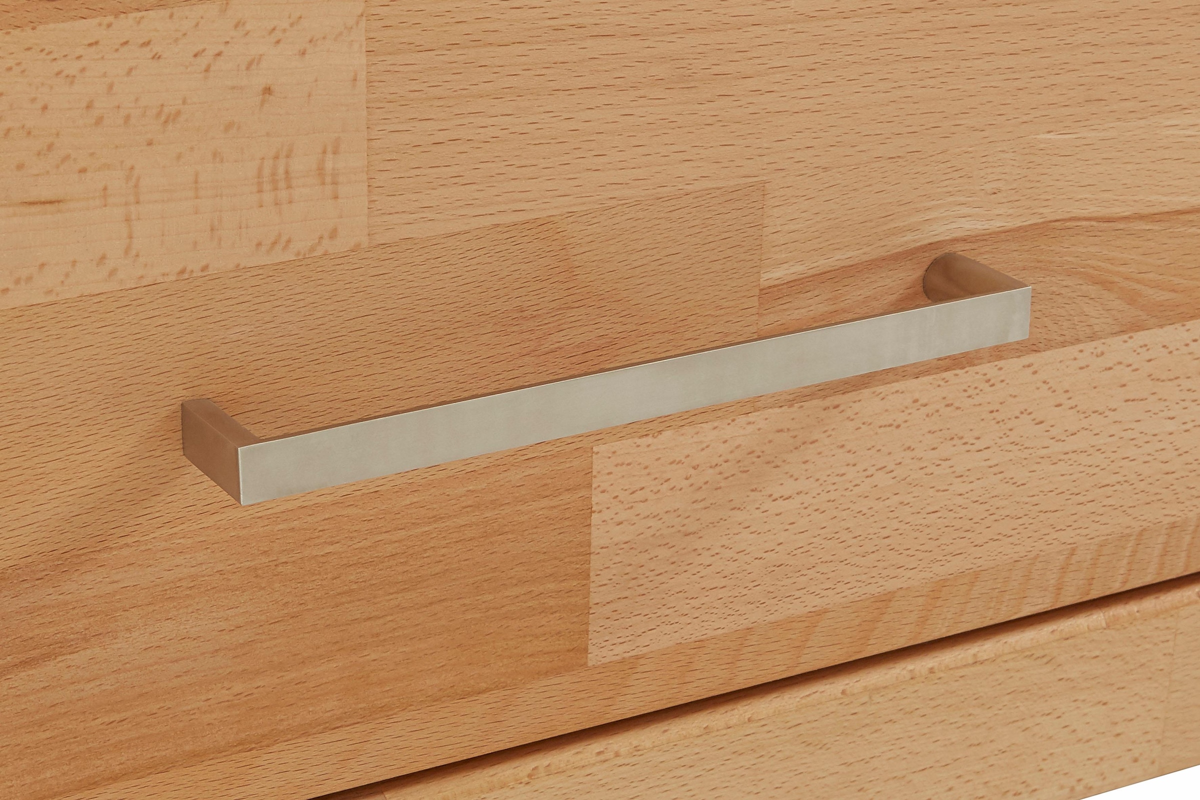Home affaire Wohnwand »Ribe,Fronten Massivholz,Korpus Holzwekstoff,viel Stauraum«, (Set, 5 St.), Glaseinsatz aus gehärtetem Glas,Böden teilweise versetzbar
