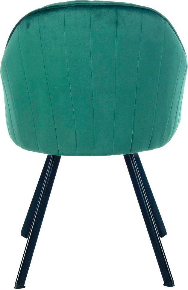 Kayoom Stuhl »Jodie 125 2er-Set, Sitzfläche mit Polsterung«, (Set), 2 St., samtweicher Bezug, bequem, einfarbiges Design