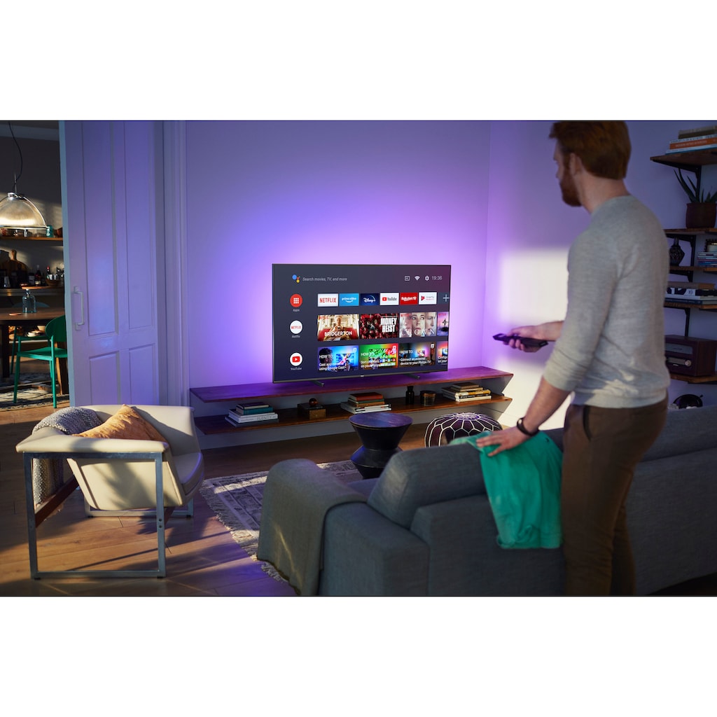 Philips LED-Fernseher »55PUS7906/12«, 139 cm/55 Zoll, 4K Ultra HD, Android TV-Smart-TV, 3-seitiges Ambilight