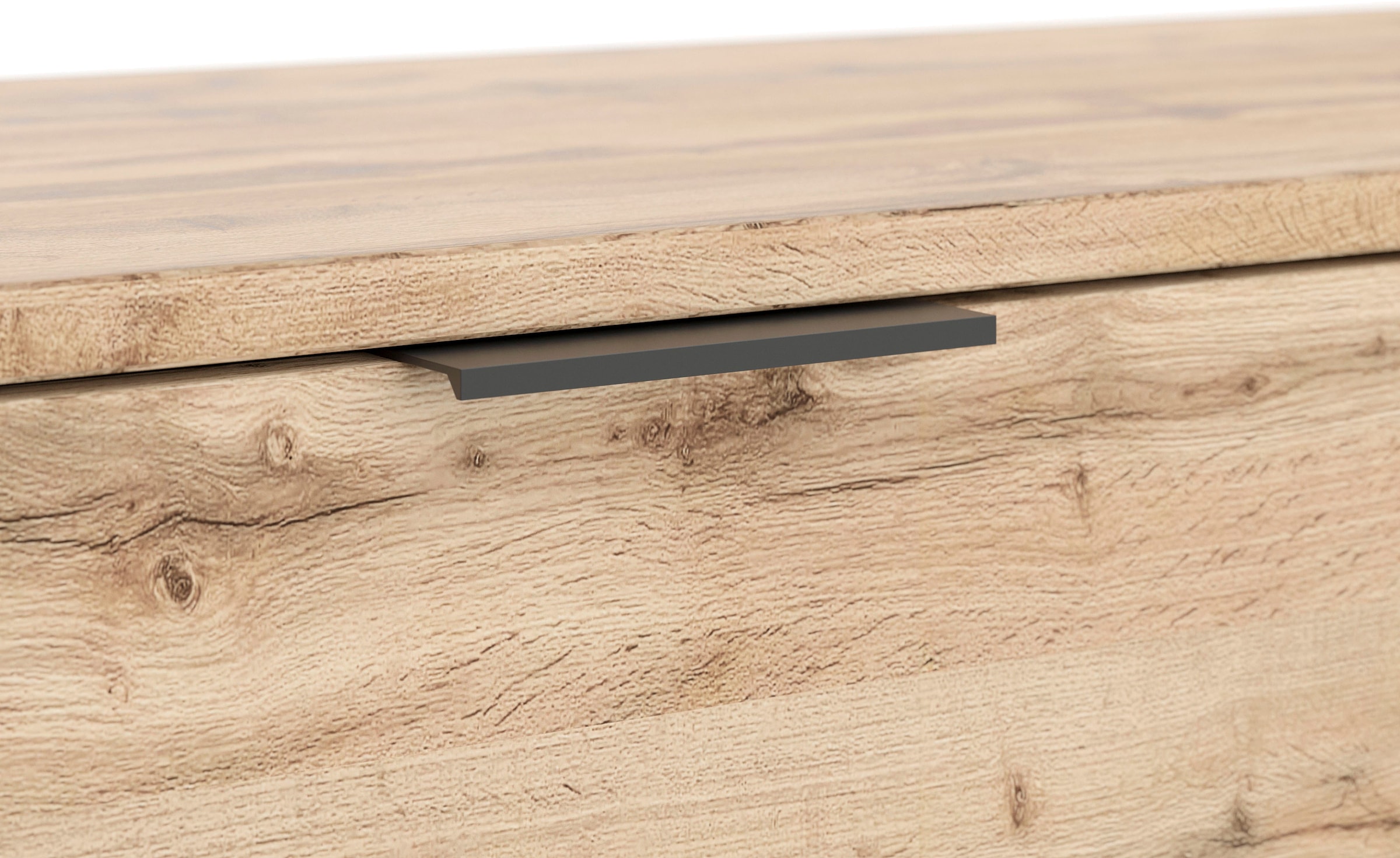 OTTO home Sideboard »Oslo, B/H/T: 180/76/39,5 cm« Push-to-open-Funktion, schwarze Metallgriffe, viel Stauraum