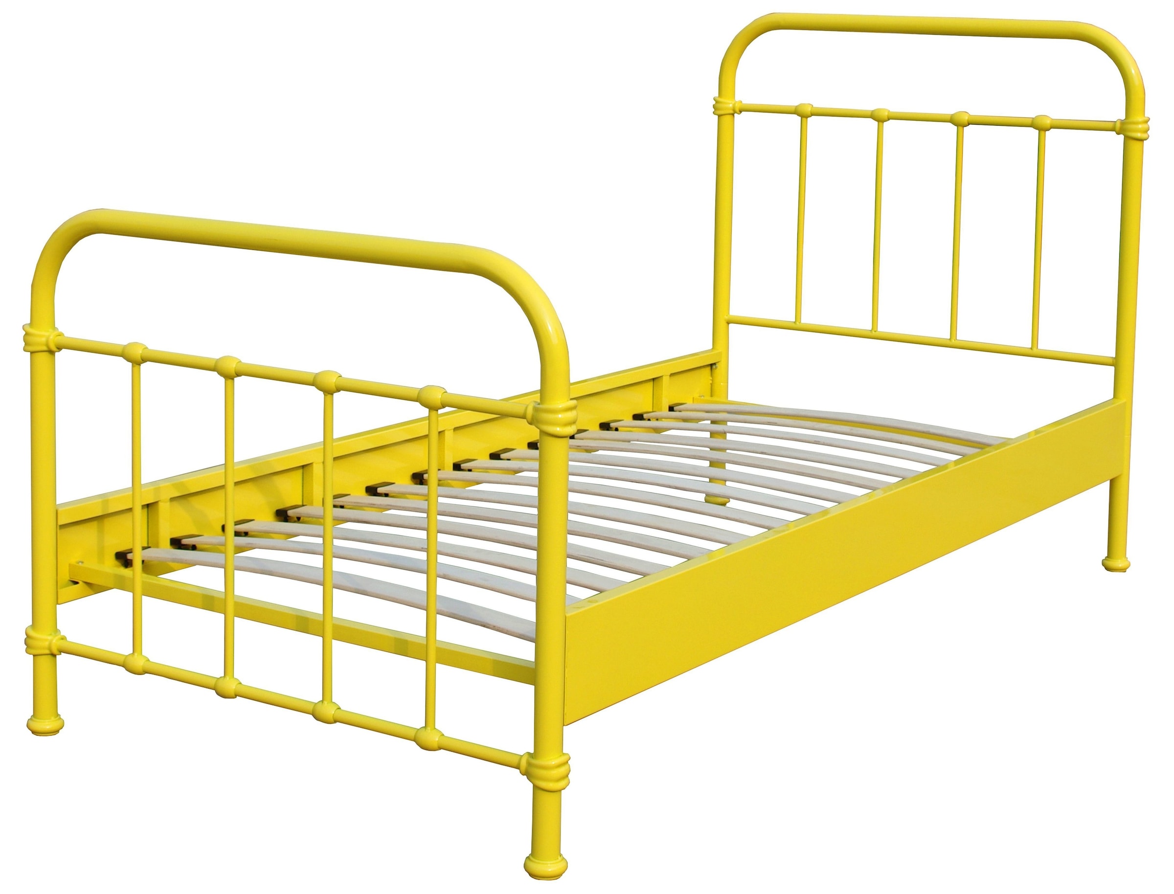 Vipack Einzelbett »New York, Bettgestell Metall, pulverbeschichtet, in zeitlosem Design«, (H/T ca. 100x210cm, inkl. Lattenrost, sehr stabil gebaut), zwei Breiten und mehrere Farben zu Auswahl