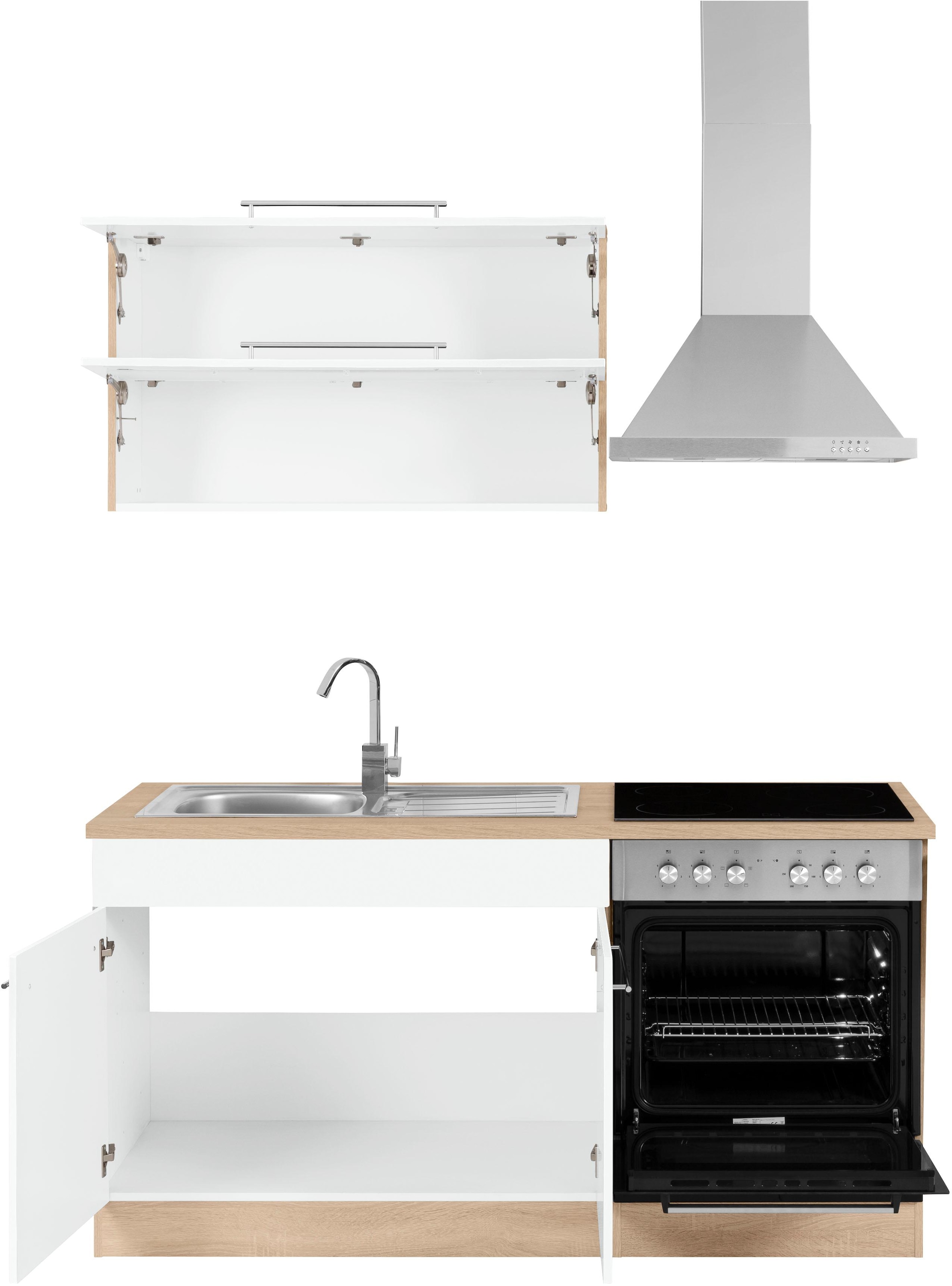 KOCHSTATION Küchenzeile »KS-Eton«, mit E-Geräten, Breite 160 cm