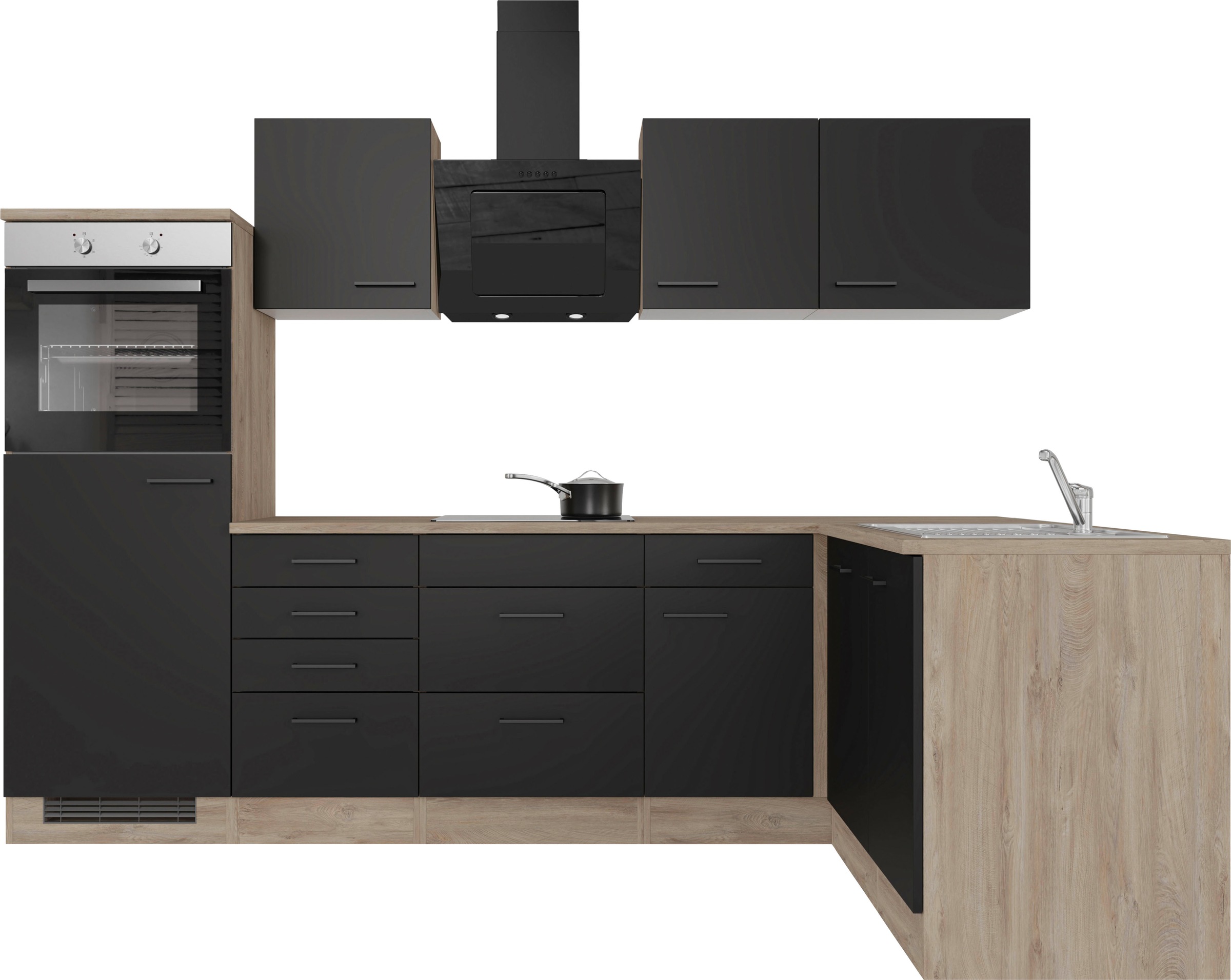 Flex-Well Küchenzeile »Capri«, mit und ohne E-Geräten erhältlich, Gesamtbre günstig online kaufen