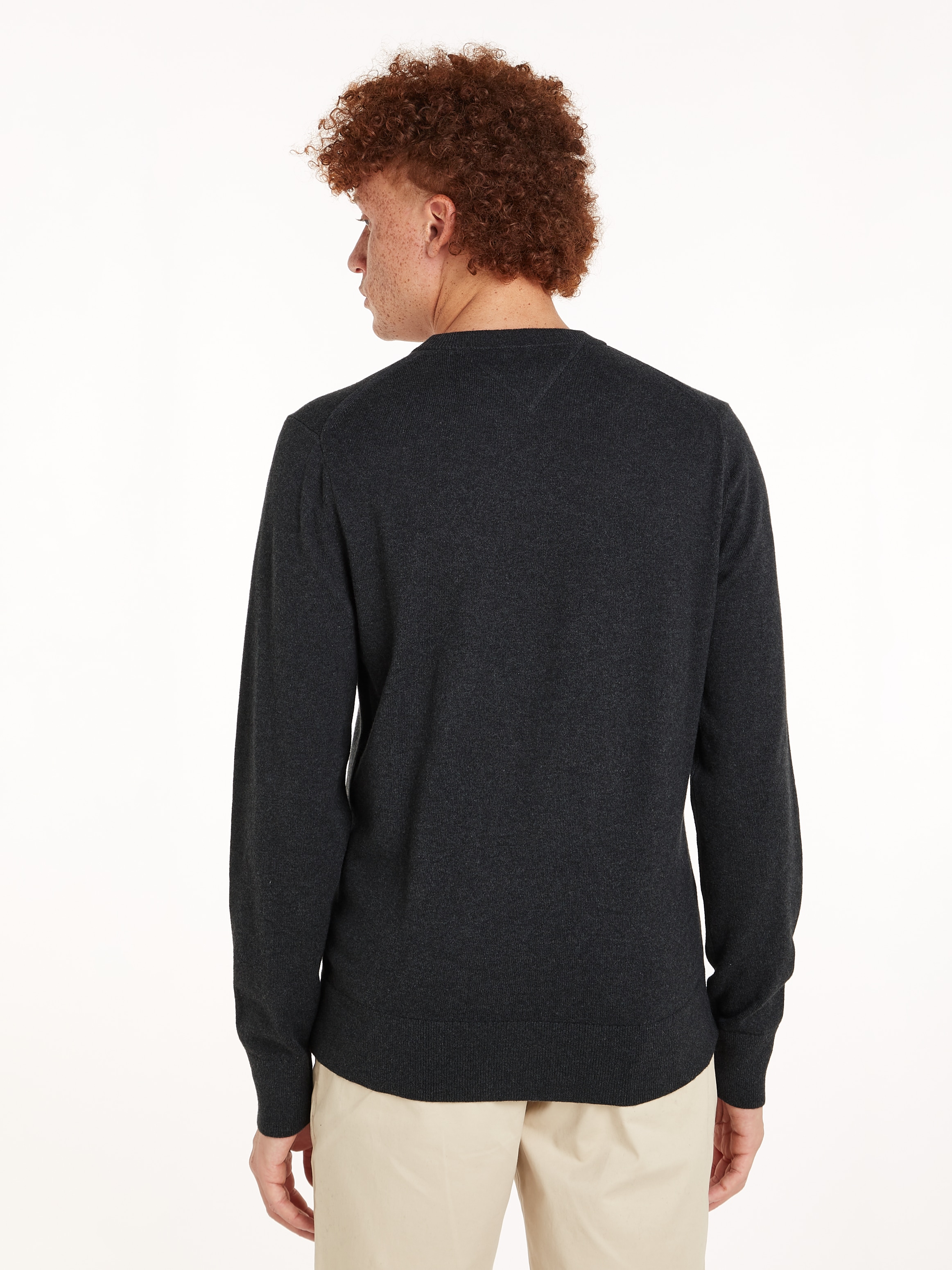 Tommy Hilfiger Rundhalspullover »PIMA ORG CTN CASHMERE CREW NECK«