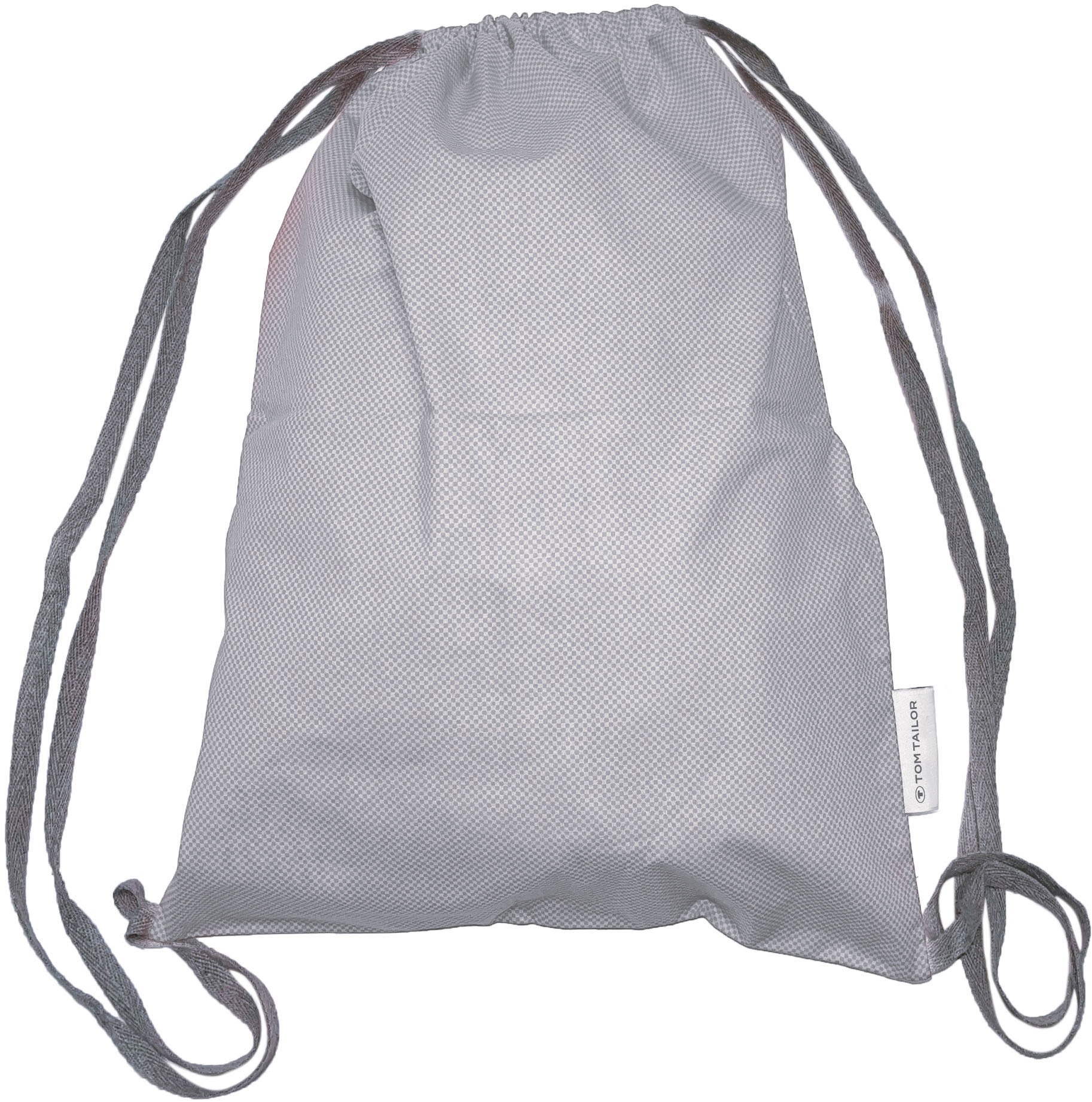 TOM TAILOR HOME Wendebettwäsche »Eric in Gr. 135x200 oder 155x220 cm«, mit Reißverschluss, mit GRATIS-Zugabe: Sportbeutel aus 100% Baumwolle
