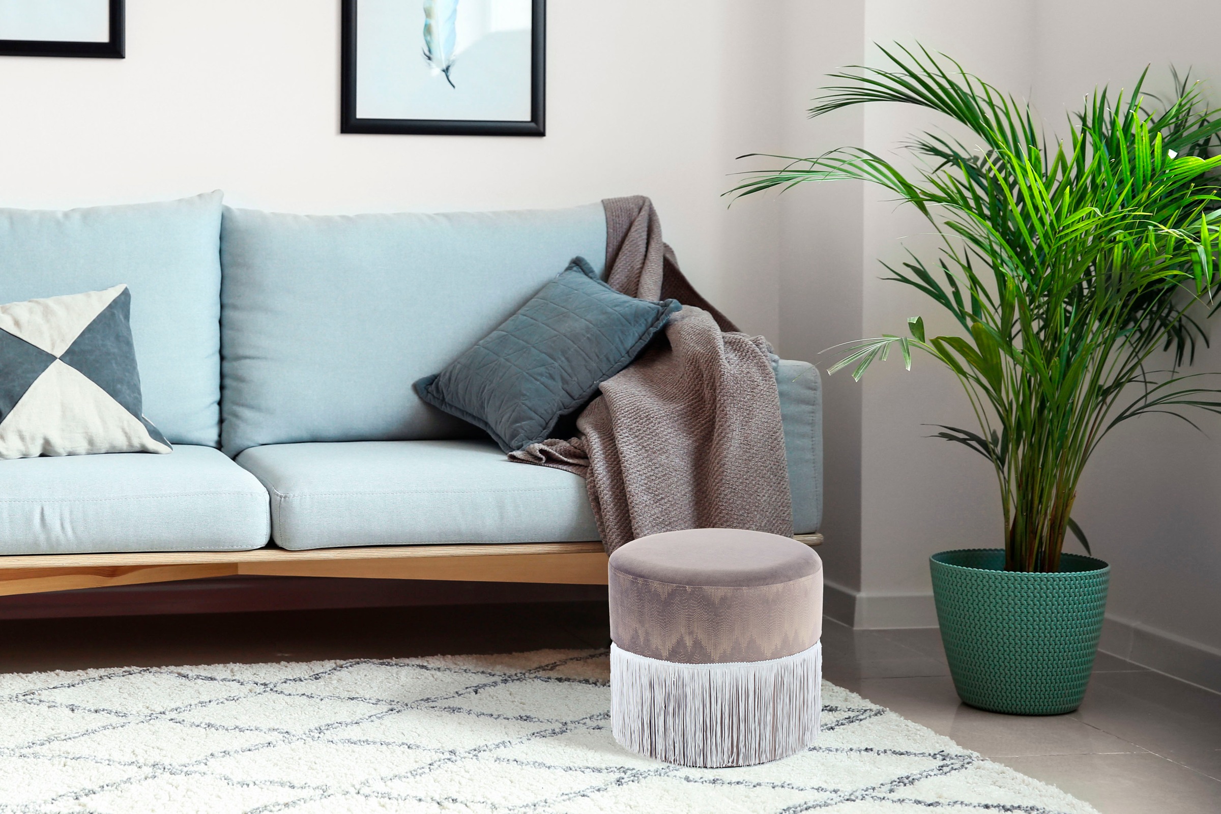Kayoom Sitzhocker »Hocker Cleopatra 825, mit samtigem Bezug«, (1 St.), verz günstig online kaufen