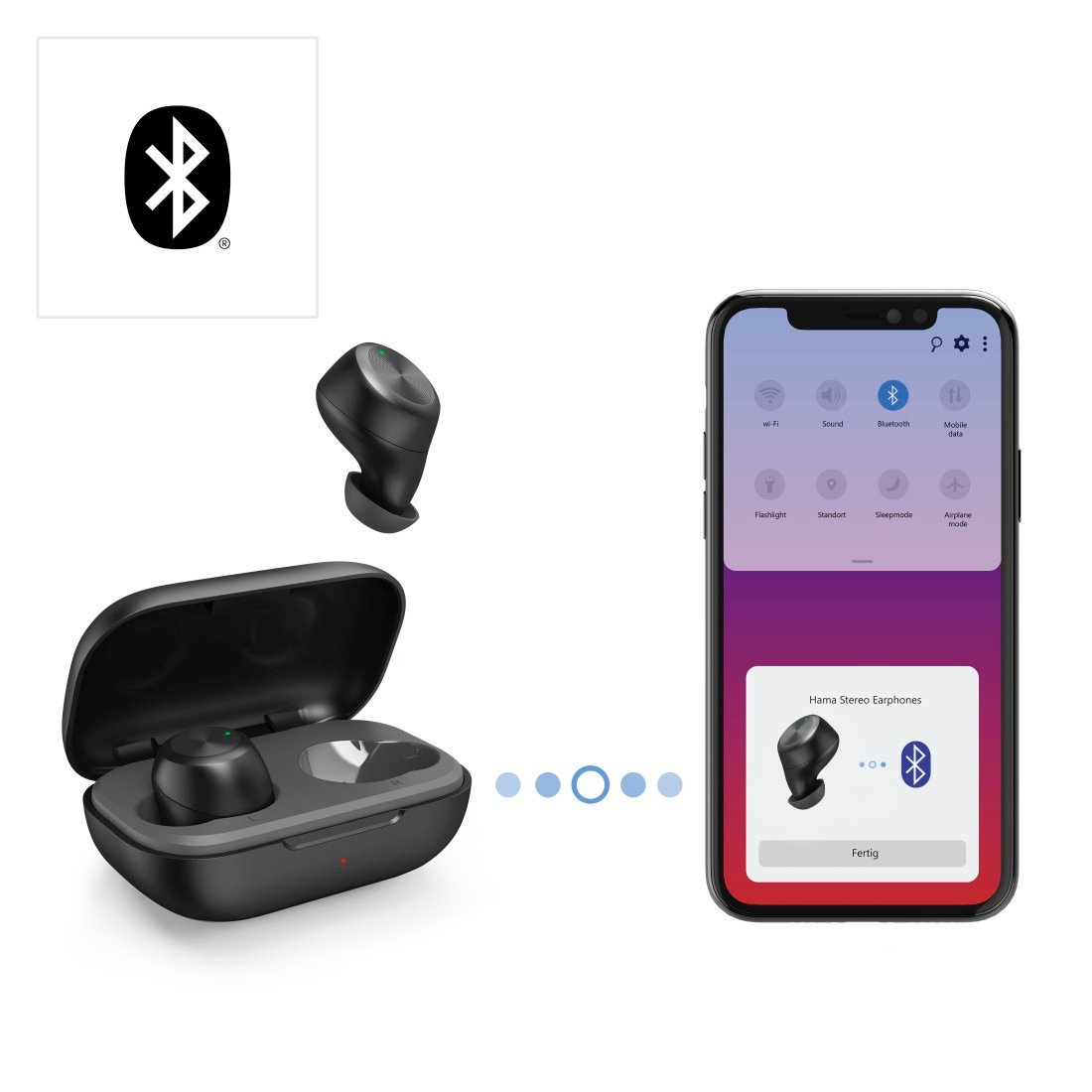 »True (Musik Wireless Wireless kaufen Kopfhörer online Wireless mit Bluetooth-Kopfhörer 4h,Telefonie Hama 12h)«, Charging True