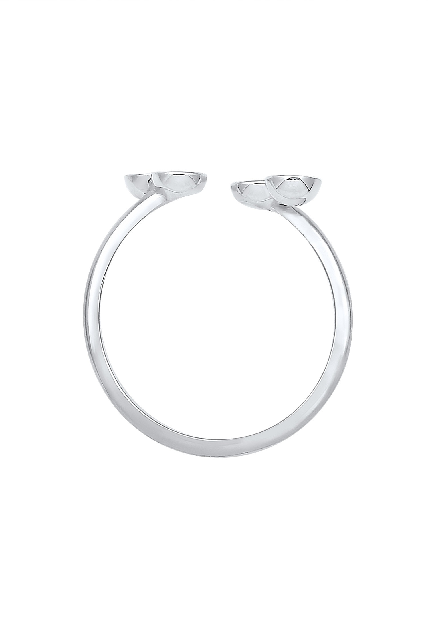 Elli Fingerring »Kreis PLättchen Look Offen Verstellbar 925 Sterling Silber«