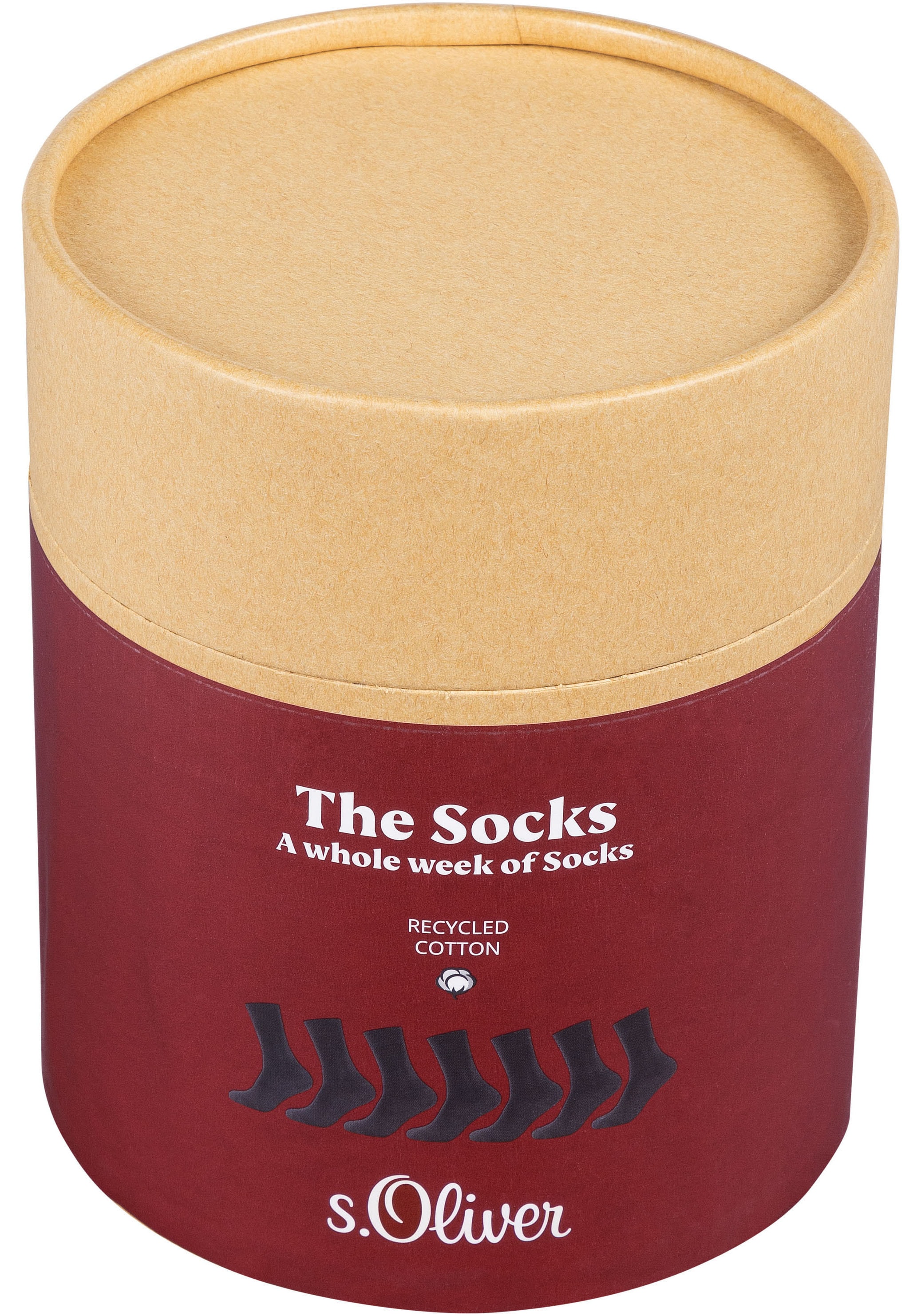 s.Oliver Sneakersocken »essentials«, (7 Paar), mit nahtlosem Zehenbereich