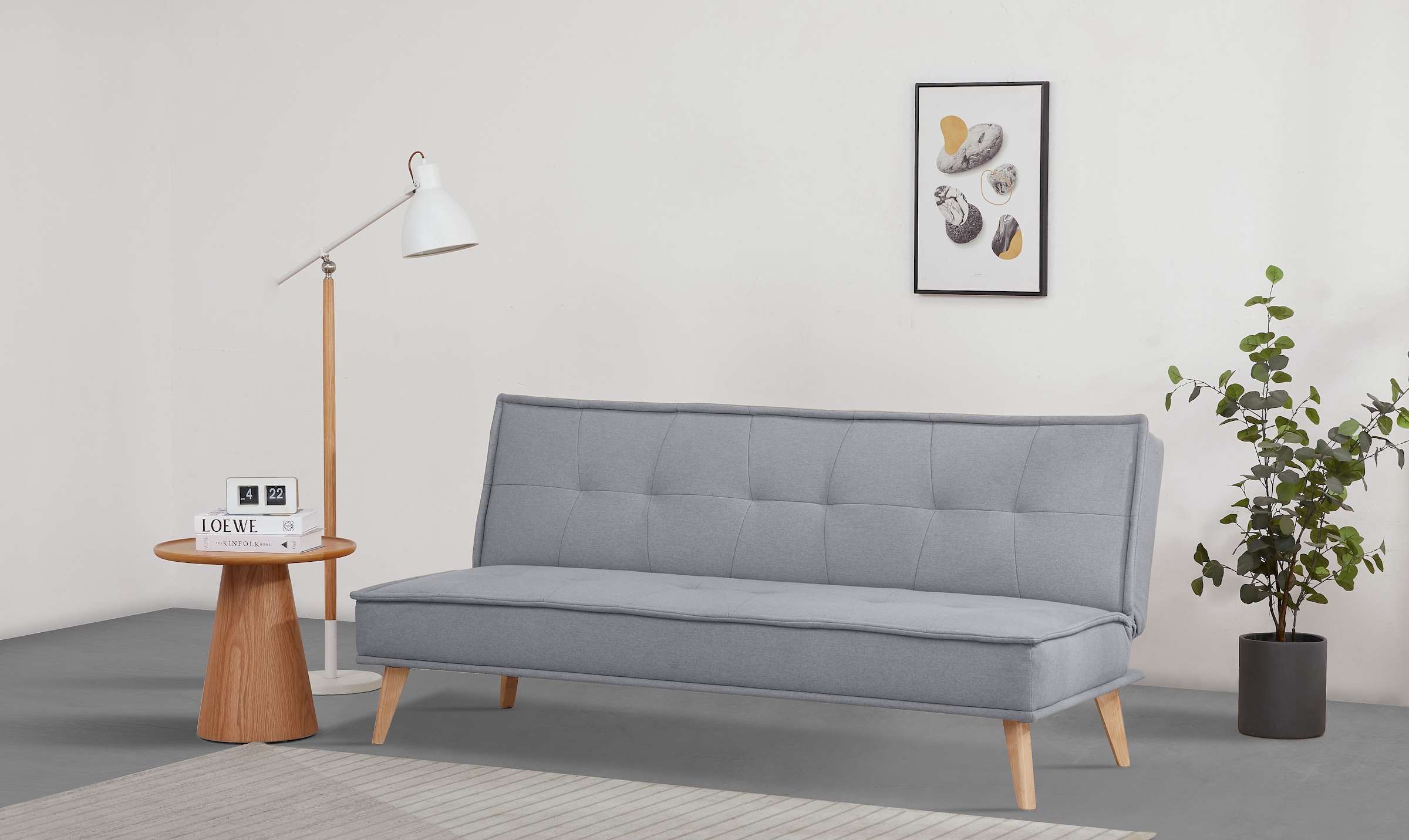INOSIGN Schlafsofa »MENDOTA, 181 cm, 3-Sitzer mit Schlaffunktion,«, verstellbarer Rückenlehne, Klappmechanismus, Webstoff