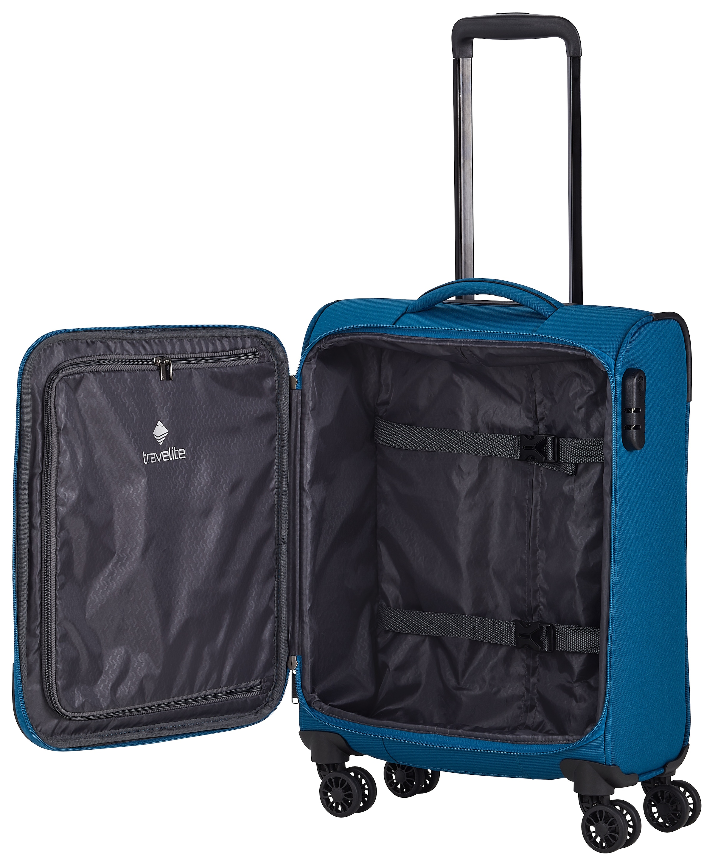 travelite Weichgepäck-Trolley »CHIOS, verschiedene Größen und Farben« 34 l 4 Rollen Weichgepäck Reisegepäck Koffer TSA Schloss