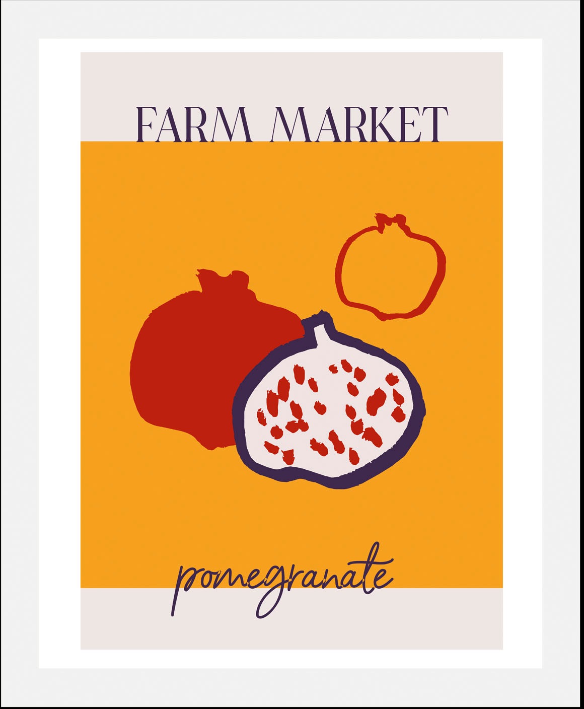 queence Bild »Pomegranate«, Obst-Obst Bilder-Kunst-Abstrakt-Essen-Lebensmit günstig online kaufen